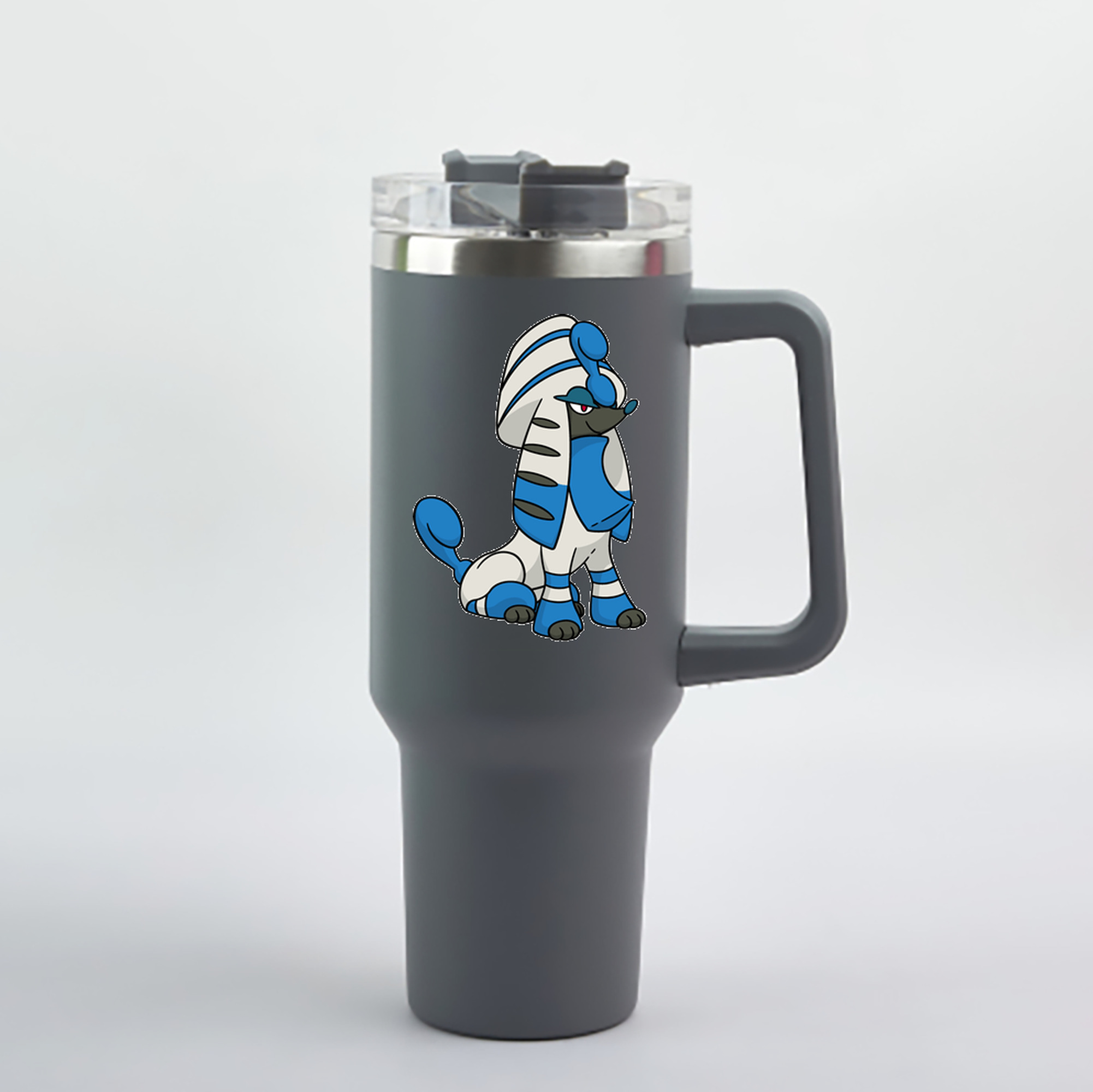 （画像用） ポケットモンスター Pokémon 1200mL車用タンブラー - クリスタルステッカー（プラスチックストロー付き）