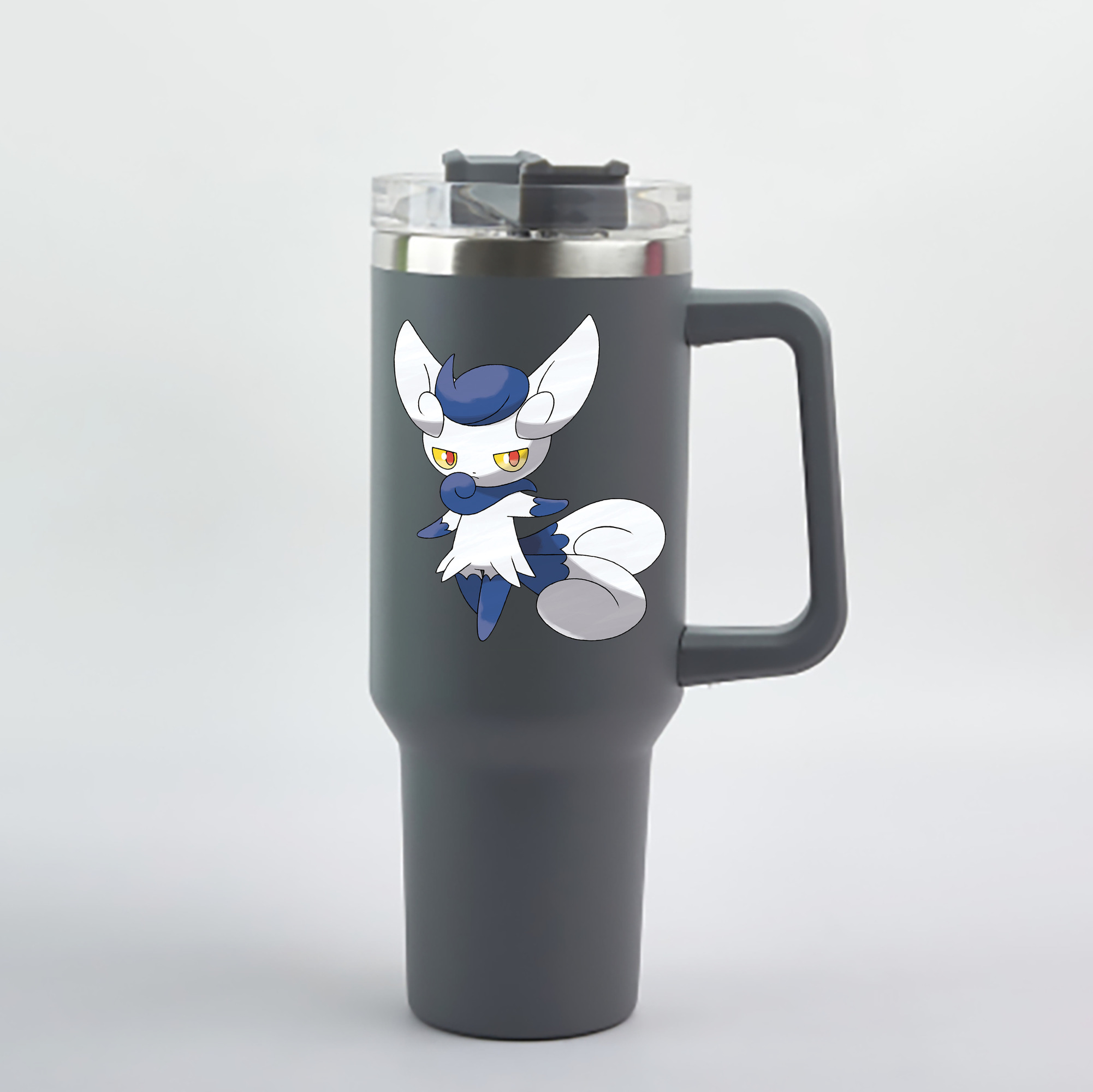 （画像用） ポケットモンスター Pokémon 1200mL車用タンブラー - クリスタルステッカー（プラスチックストロー付き）