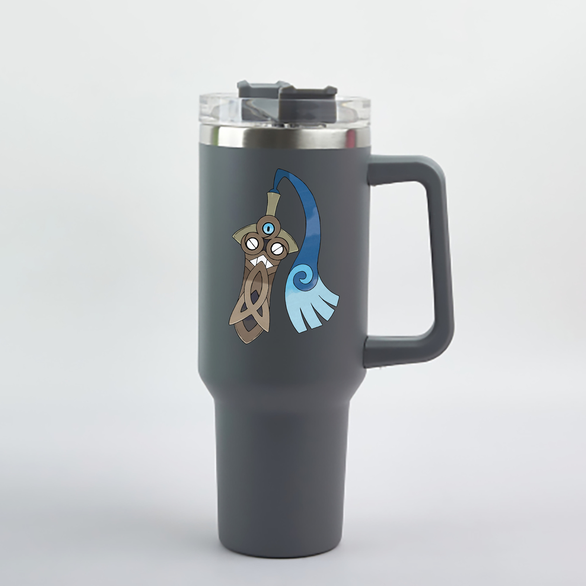 （画像用） ポケットモンスター Pokémon 1200mL車用タンブラー - クリスタルステッカー（プラスチックストロー付き）