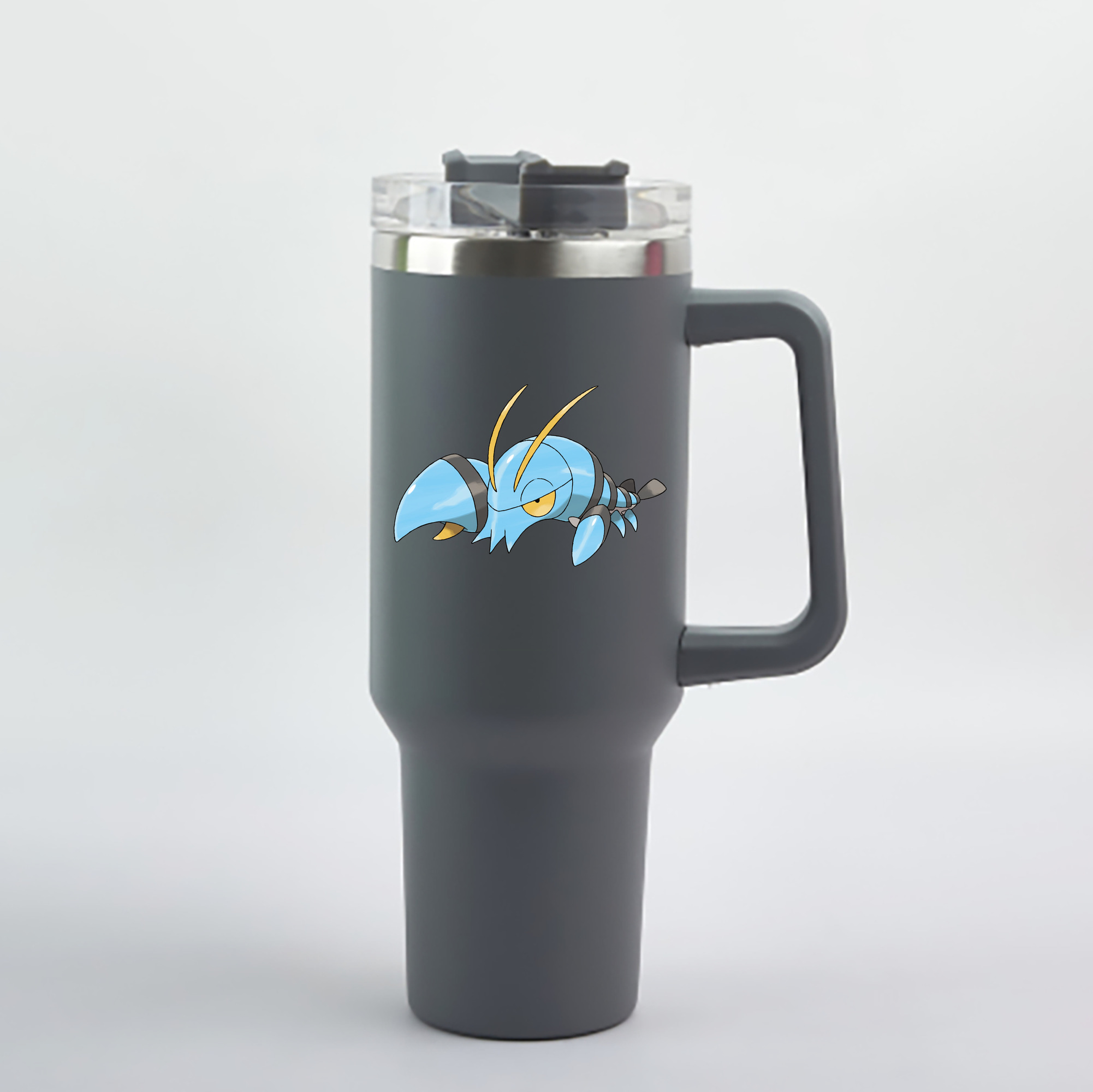 （画像用） ポケットモンスター Pokémon 1200mL車用タンブラー - クリスタルステッカー（プラスチックストロー付き）