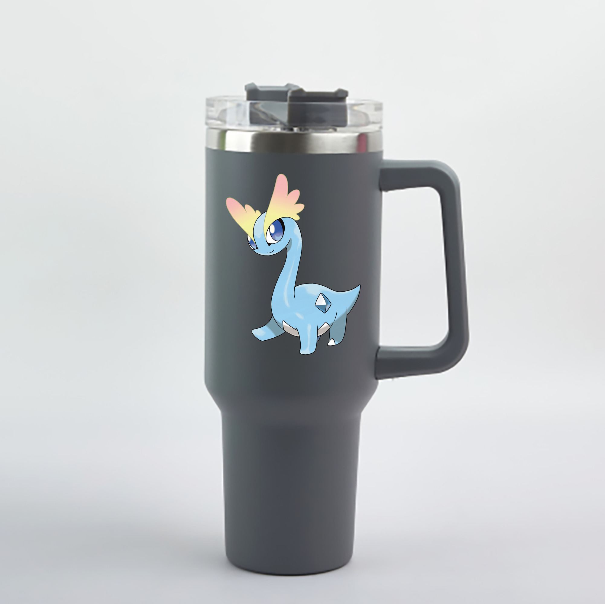 （画像用） ポケットモンスター Pokémon 1200mL車用タンブラー - クリスタルステッカー（プラスチックストロー付き）