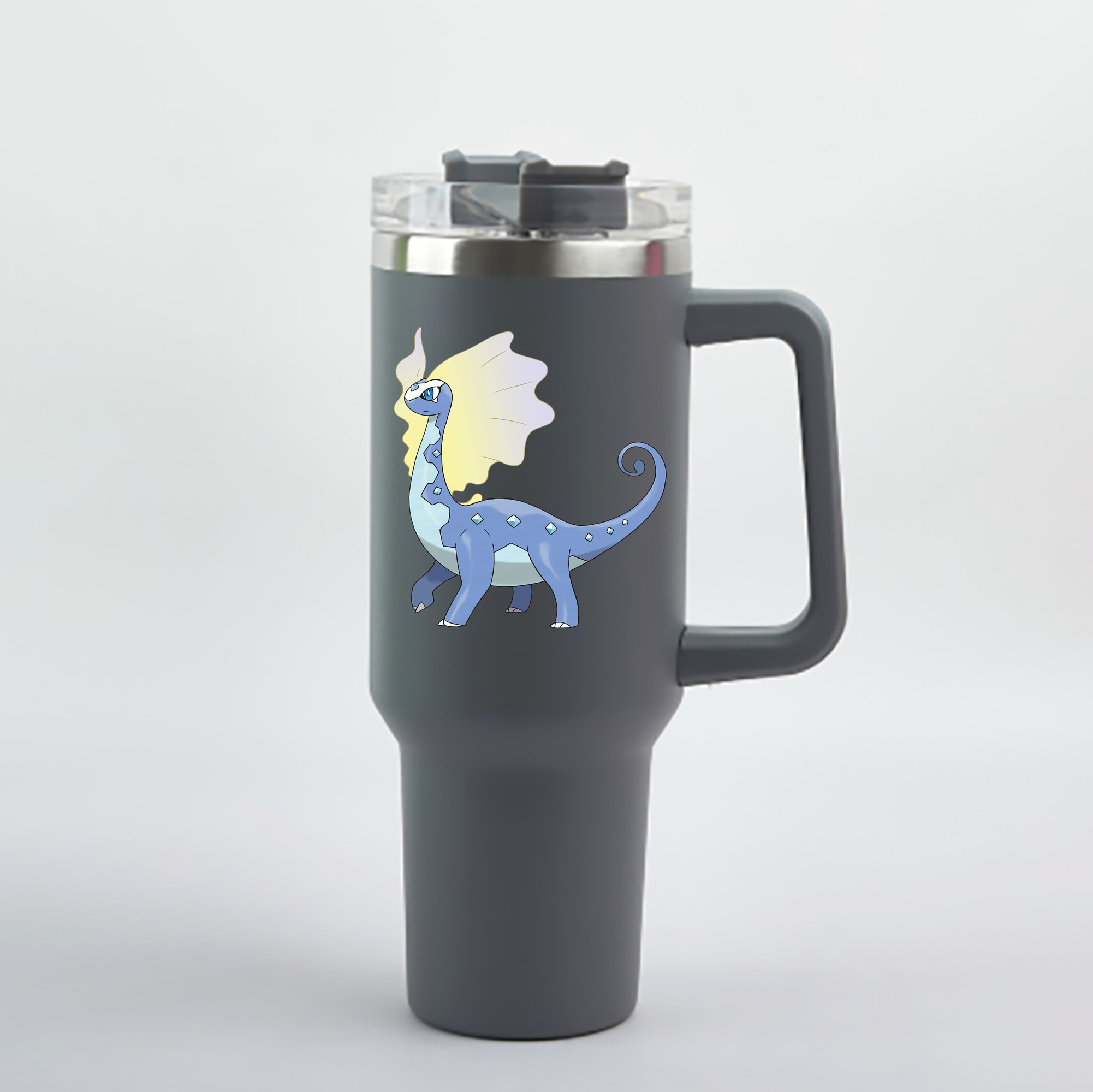 （画像用） ポケットモンスター Pokémon 1200mL車用タンブラー - クリスタルステッカー（プラスチックストロー付き）