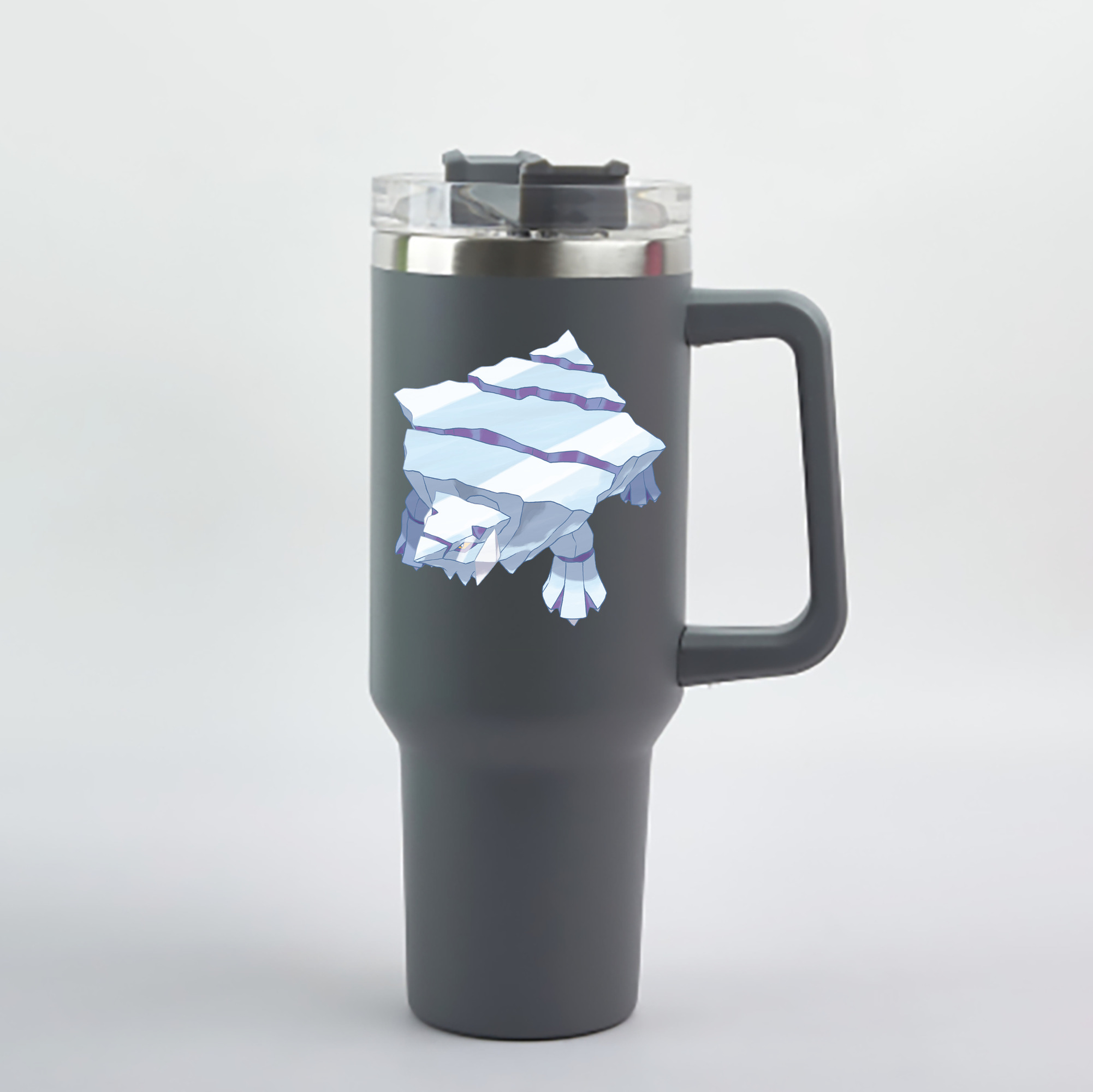 （画像用） ポケットモンスター Pokémon 1200mL車用タンブラー - クリスタルステッカー（プラスチックストロー付き）