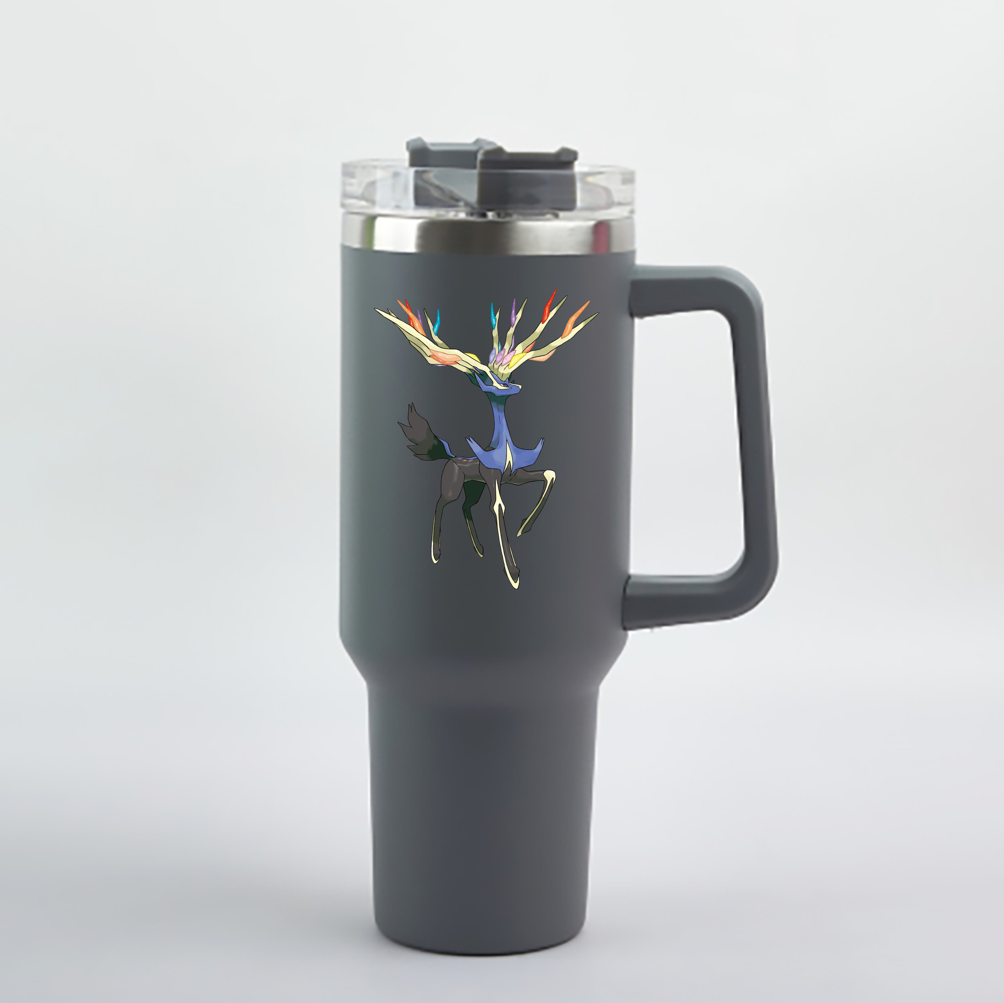 （画像用） ポケットモンスター Pokémon 1200mL車用タンブラー - クリスタルステッカー（プラスチックストロー付き）
