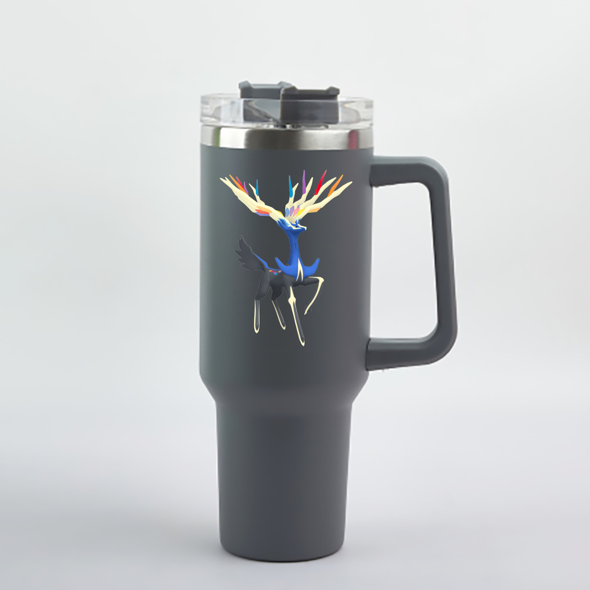 （画像用） ポケットモンスター Pokémon 1200mL車用タンブラー - クリスタルステッカー（プラスチックストロー付き）