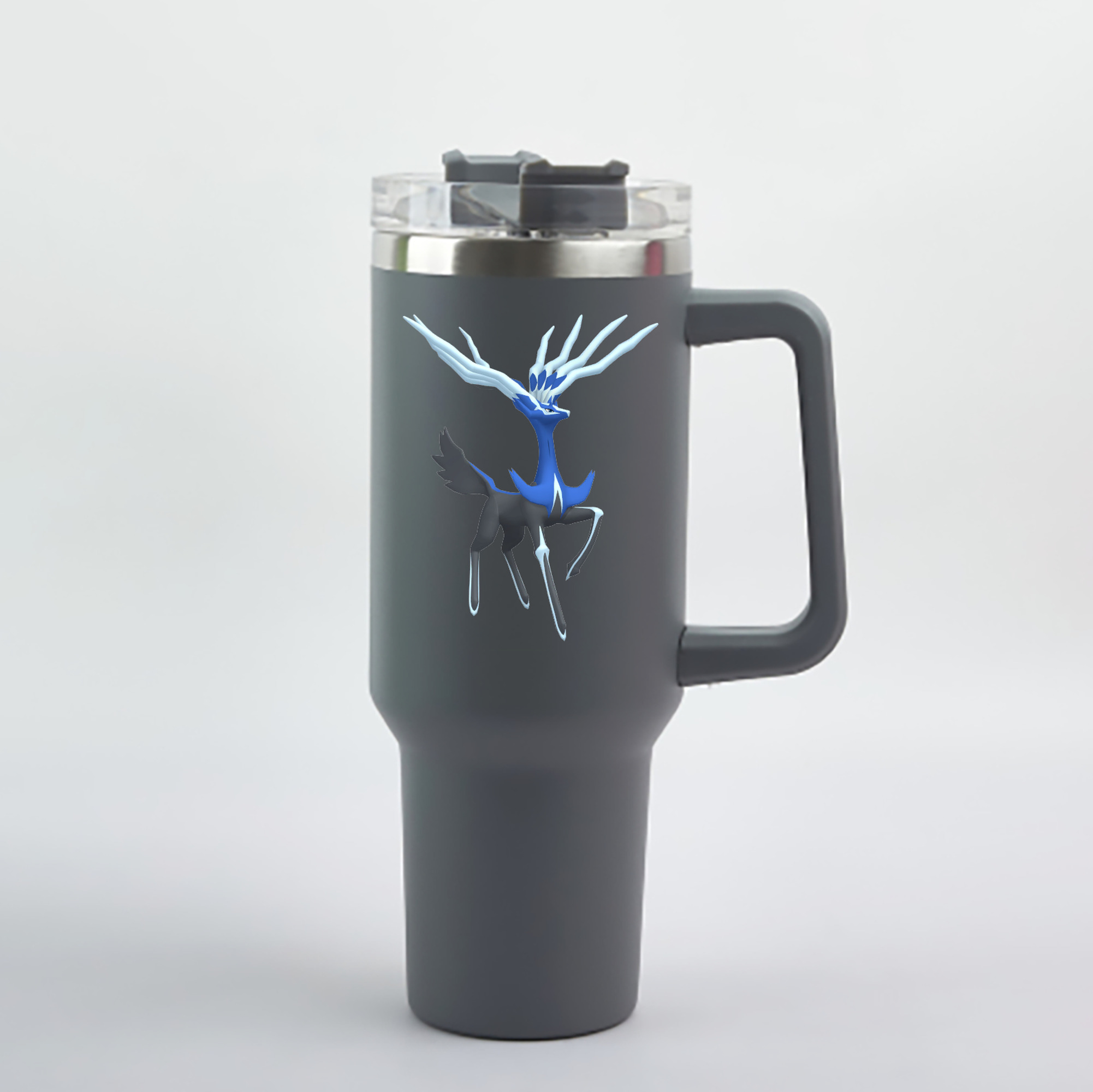 （画像用） ポケットモンスター Pokémon 1200mL車用タンブラー - クリスタルステッカー（プラスチックストロー付き）
