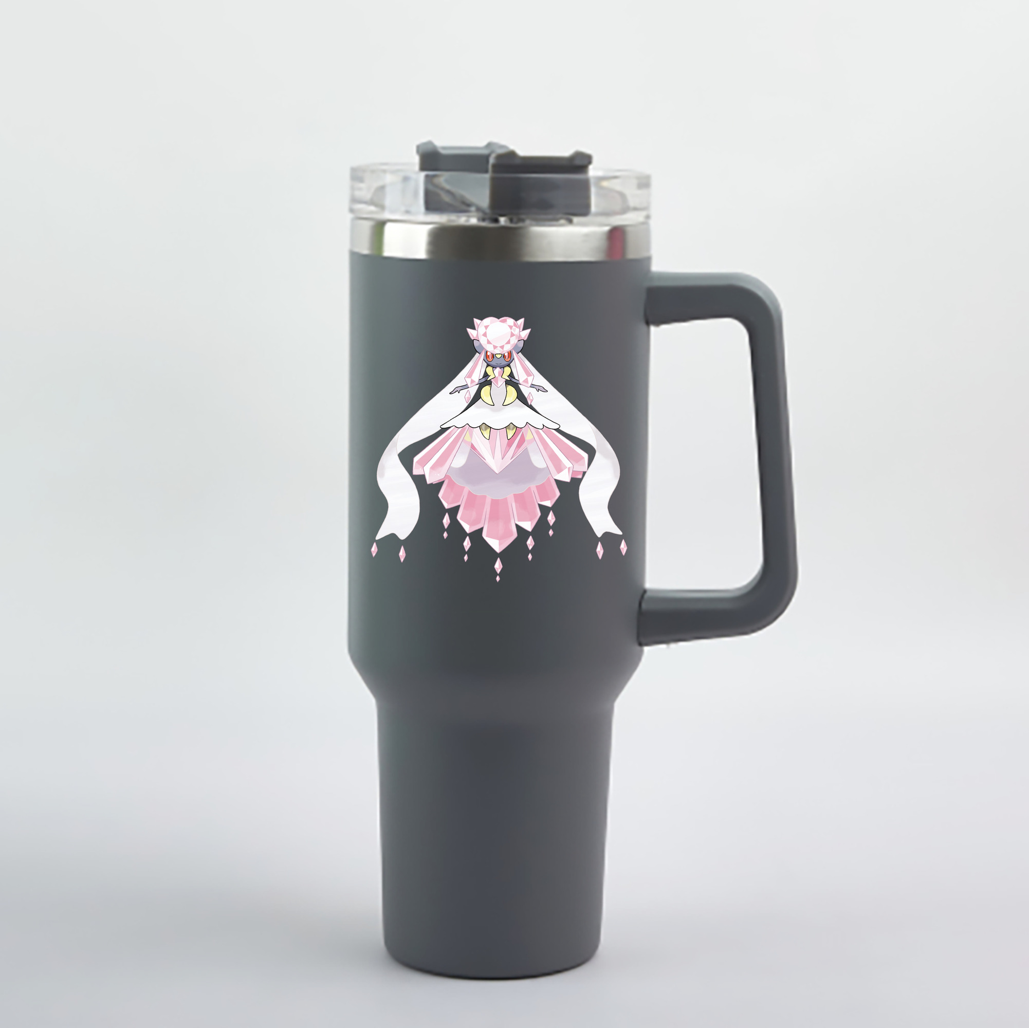 （画像用） ポケットモンスター Pokémon 1200mL車用タンブラー - クリスタルステッカー（プラスチックストロー付き）
