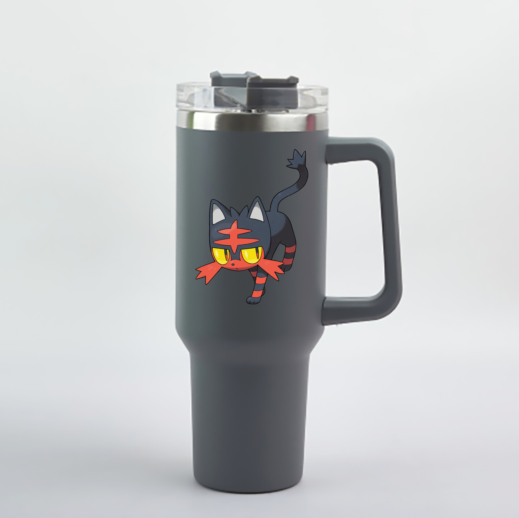 （画像用） ポケットモンスター Pokémon 1200mL車用タンブラー - クリスタルステッカー（プラスチックストロー付き）