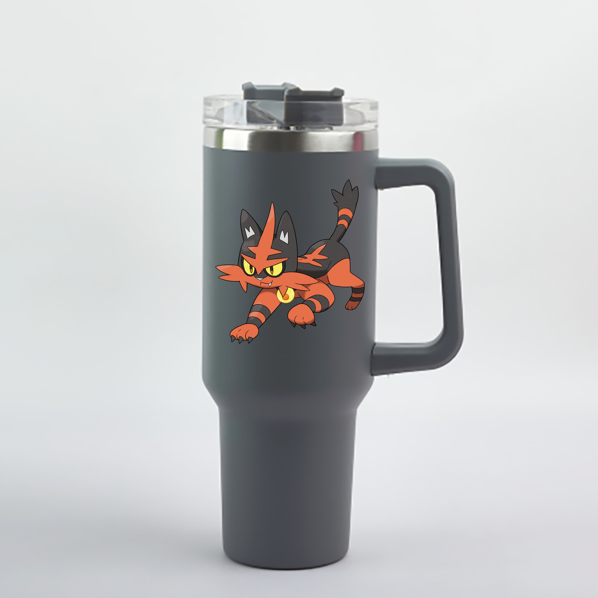 （画像用） ポケットモンスター Pokémon 1200mL車用タンブラー - クリスタルステッカー（プラスチックストロー付き）