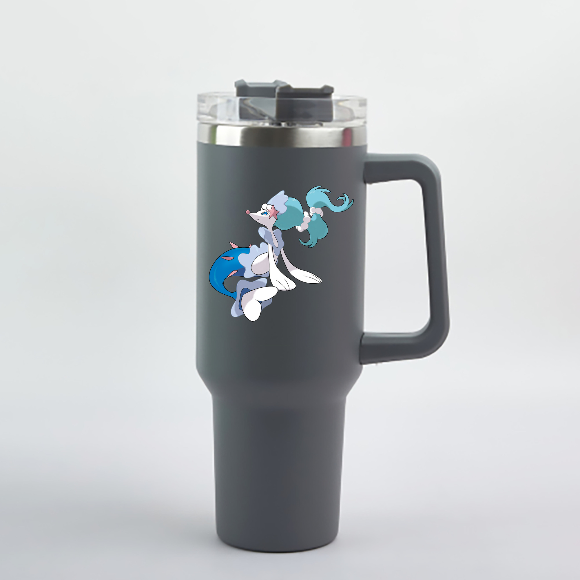 （画像用） ポケットモンスター Pokémon 1200mL車用タンブラー - クリスタルステッカー（プラスチックストロー付き）