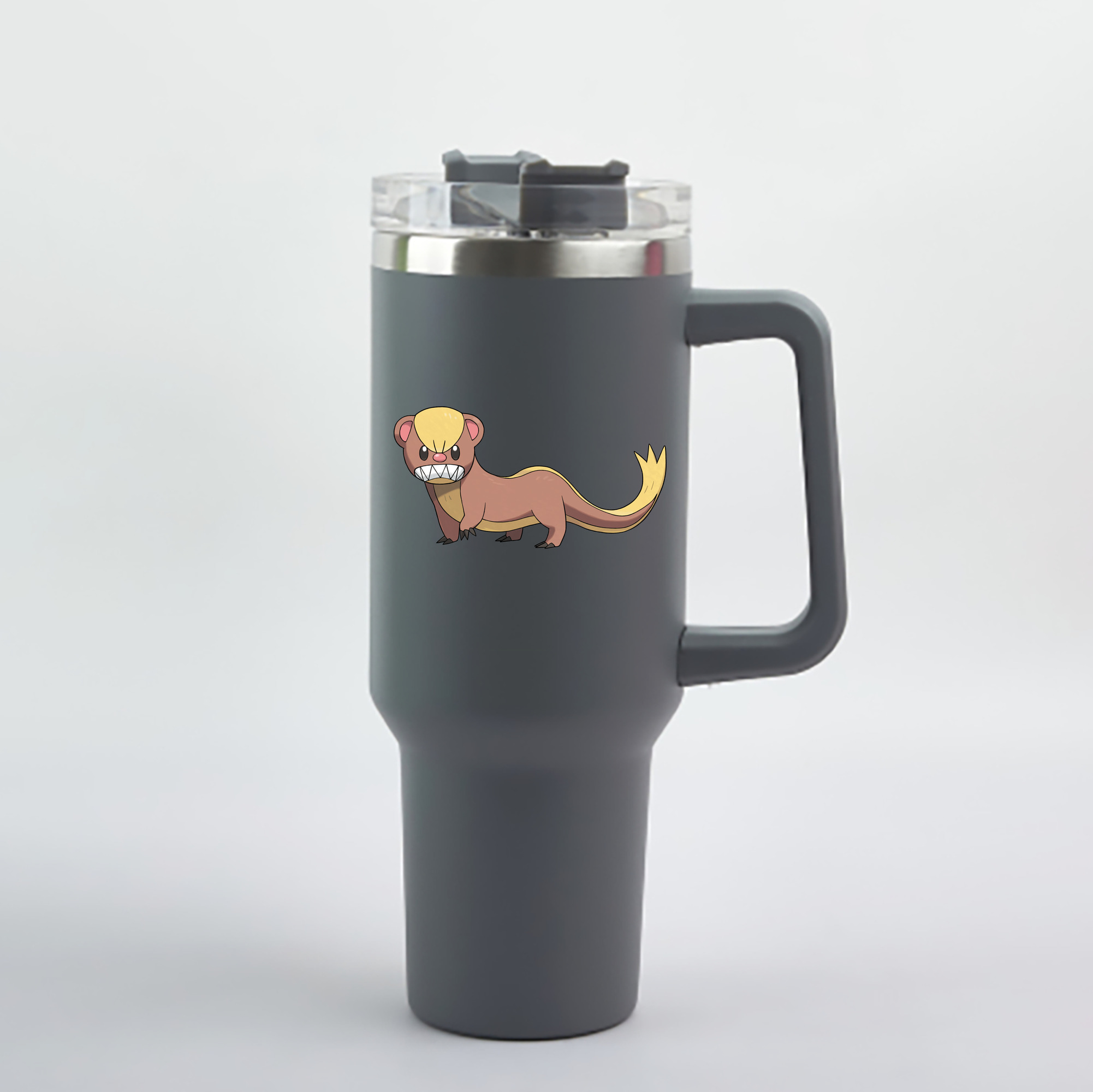 （画像用） ポケットモンスター Pokémon 1200mL車用タンブラー - クリスタルステッカー（プラスチックストロー付き）