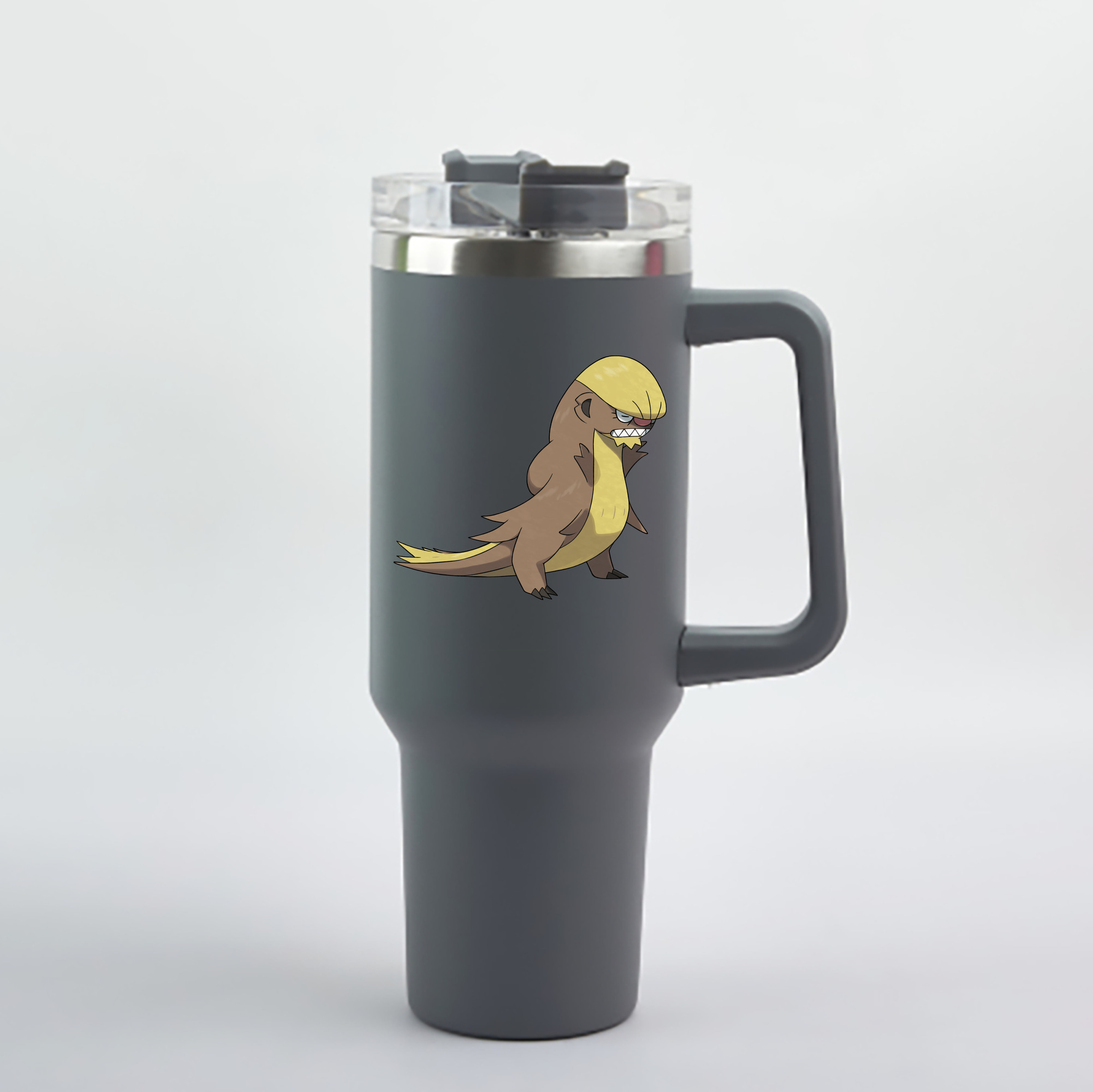 （画像用） ポケットモンスター Pokémon 1200mL車用タンブラー - クリスタルステッカー（プラスチックストロー付き）