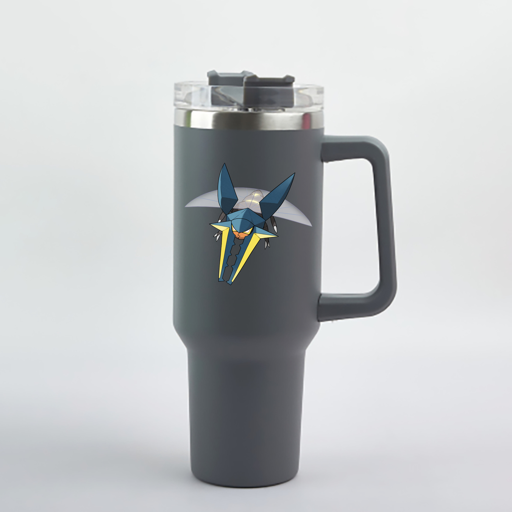 （画像用） ポケットモンスター Pokémon 1200mL車用タンブラー - クリスタルステッカー（プラスチックストロー付き）