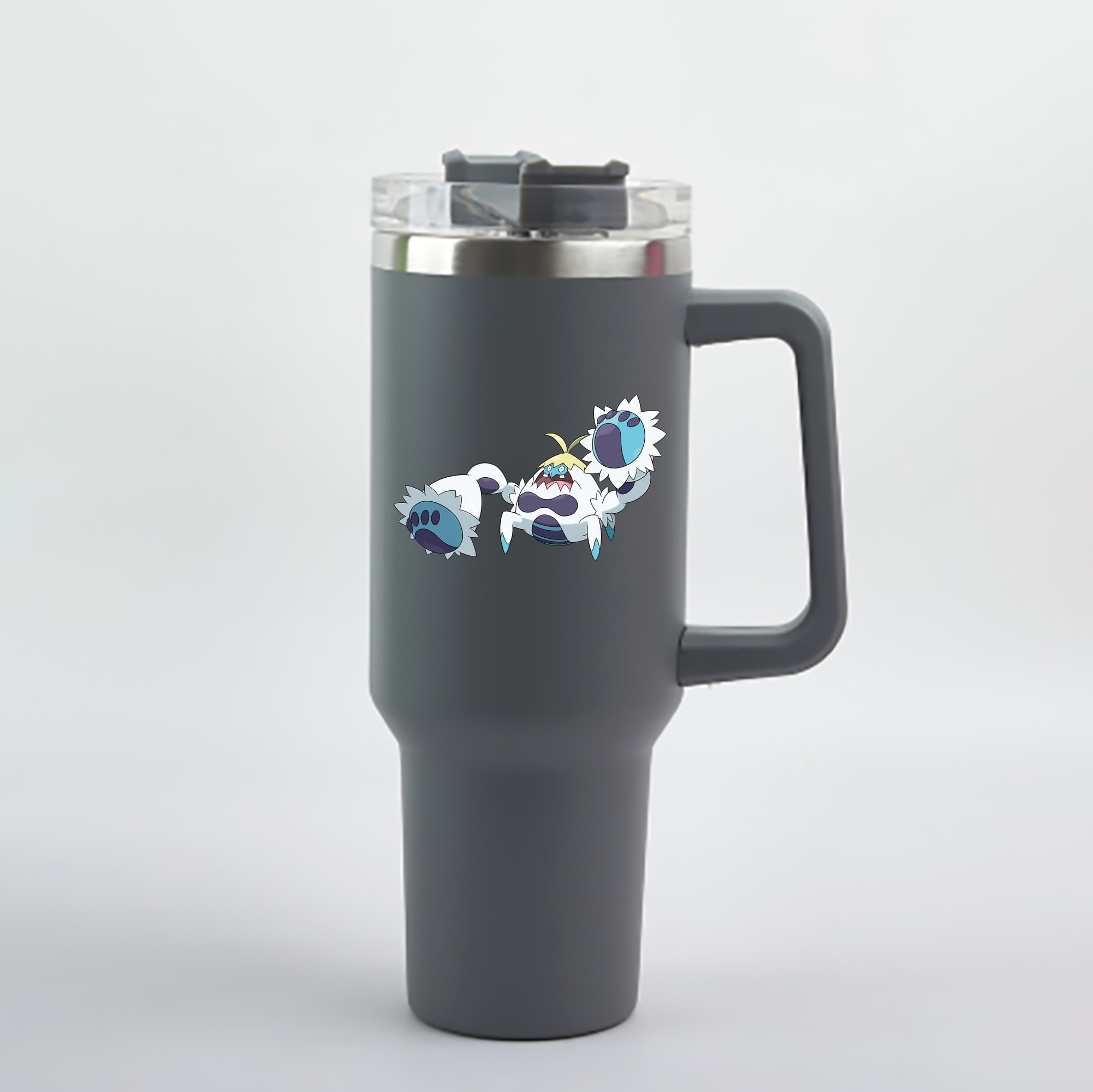 （画像用） ポケットモンスター Pokémon 1200mL車用タンブラー - クリスタルステッカー（プラスチックストロー付き）