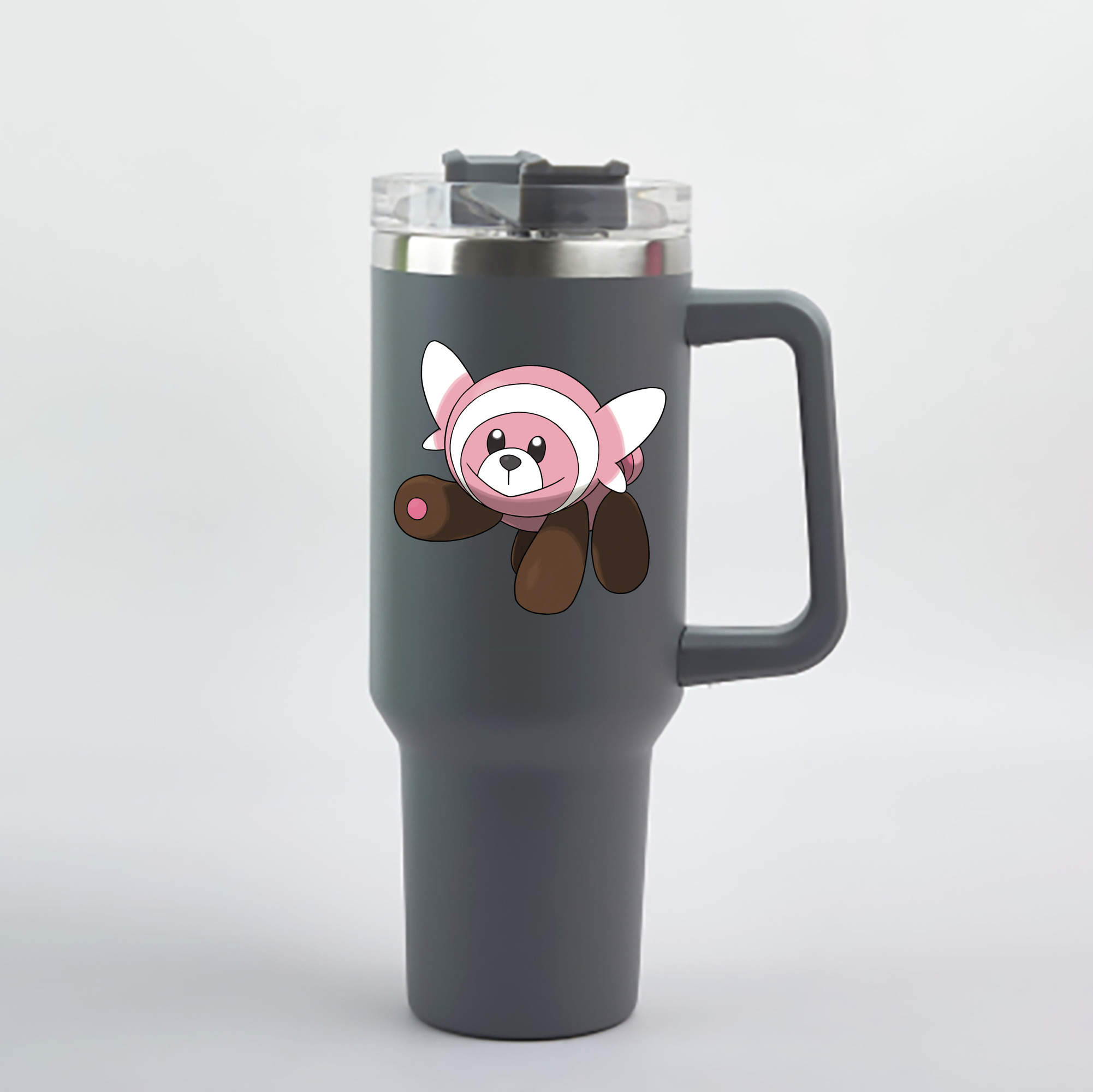 （画像用） ポケットモンスター Pokémon 1200mL車用タンブラー - クリスタルステッカー（プラスチックストロー付き）