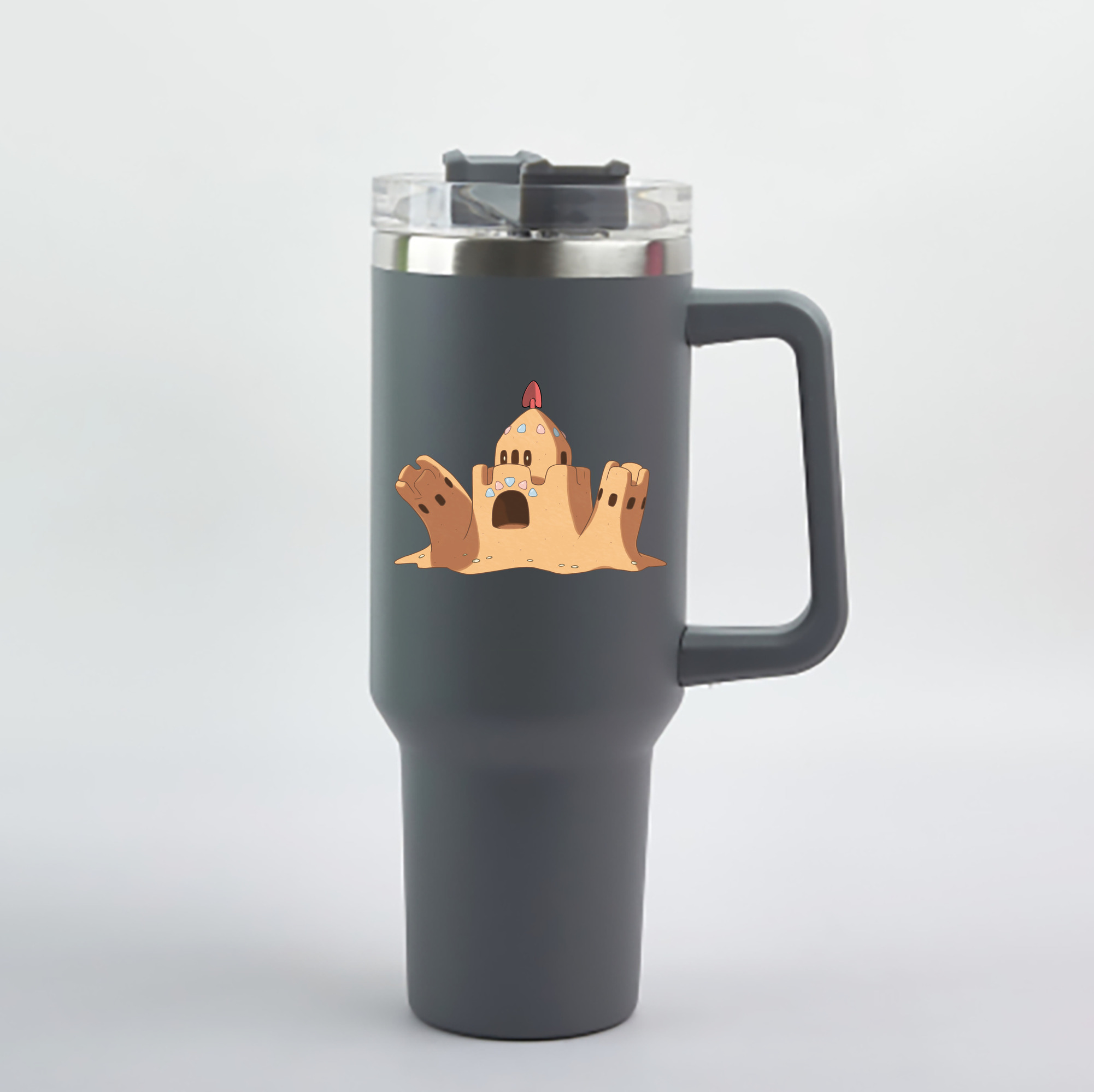 （画像用） ポケットモンスター Pokémon 1200mL車用タンブラー - クリスタルステッカー（プラスチックストロー付き）