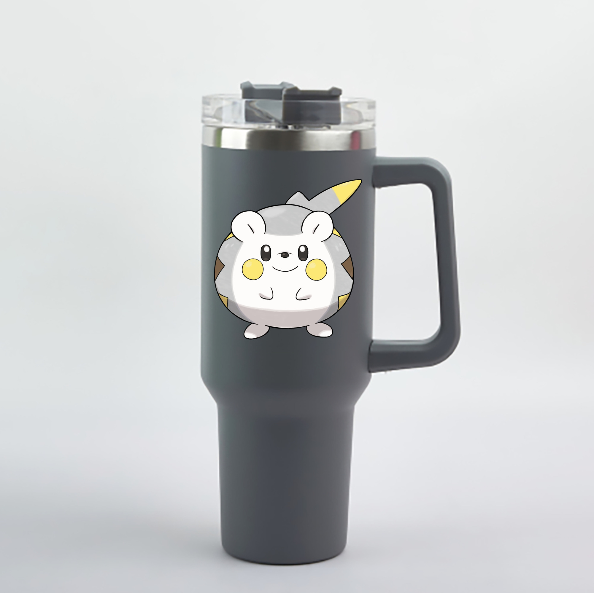 （画像用） ポケットモンスター Pokémon 1200mL車用タンブラー - クリスタルステッカー（プラスチックストロー付き）