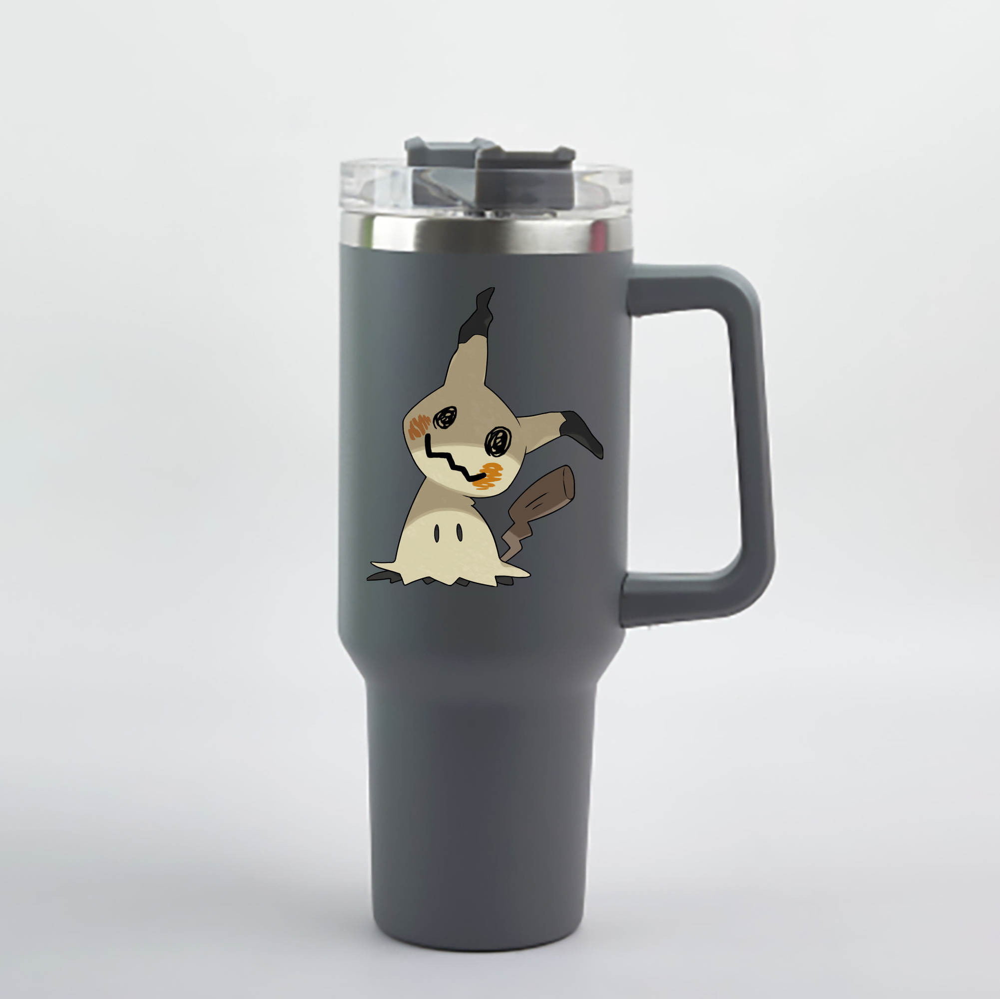 （画像用） ポケットモンスター Pokémon 1200mL車用タンブラー - クリスタルステッカー（プラスチックストロー付き）