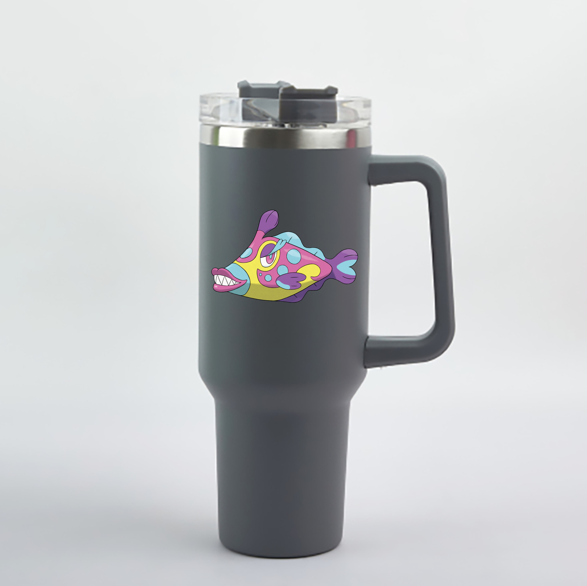 （画像用） ポケットモンスター Pokémon 1200mL車用タンブラー - クリスタルステッカー（プラスチックストロー付き）