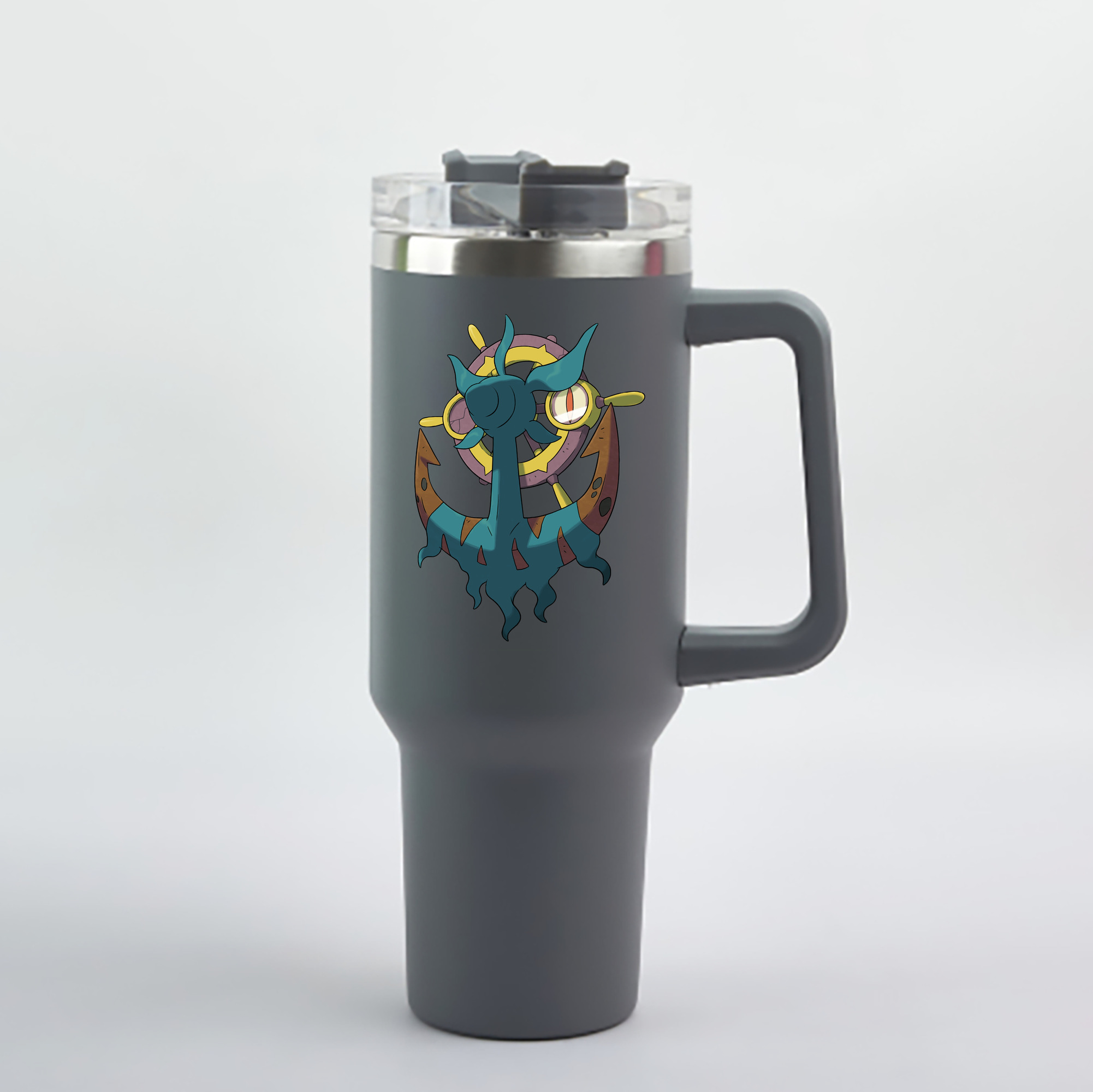 （画像用） ポケットモンスター Pokémon 1200mL車用タンブラー - クリスタルステッカー（プラスチックストロー付き）