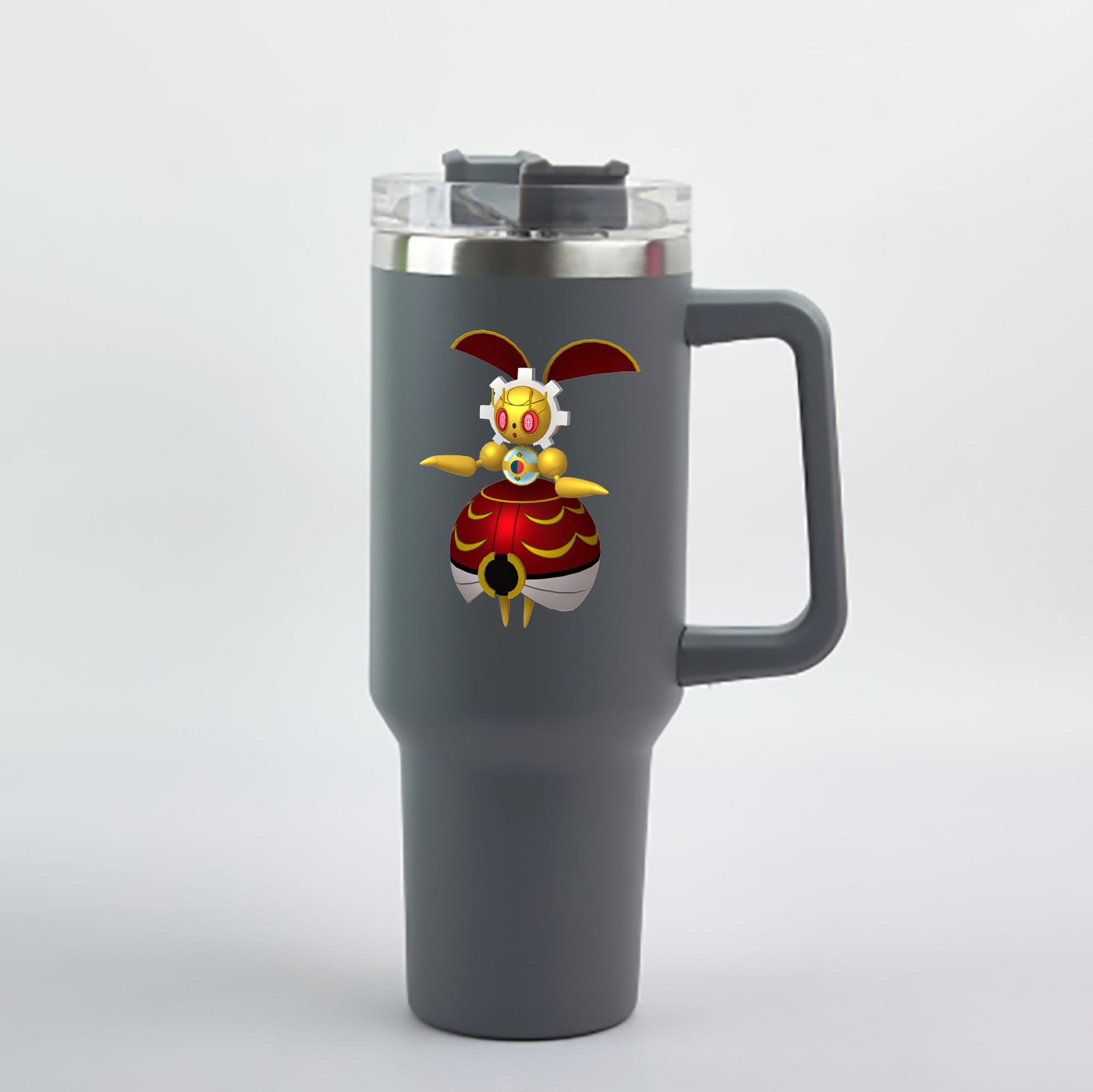 （画像用） ポケットモンスター Pokémon 1200mL車用タンブラー - クリスタルステッカー（プラスチックストロー付き）