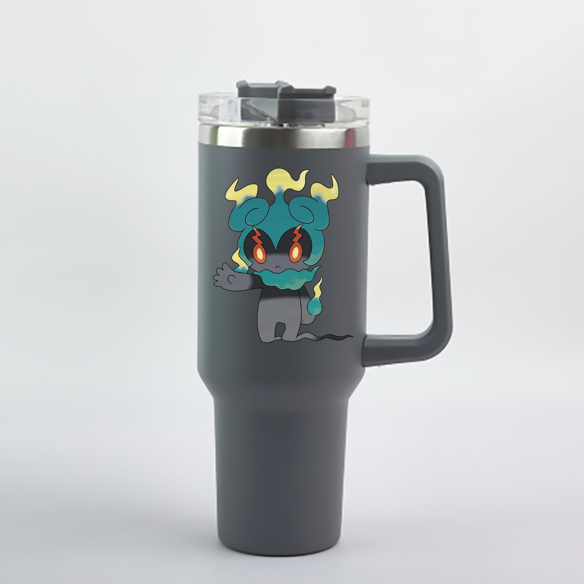 （画像用） ポケットモンスター Pokémon 1200mL車用タンブラー - クリスタルステッカー（プラスチックストロー付き）