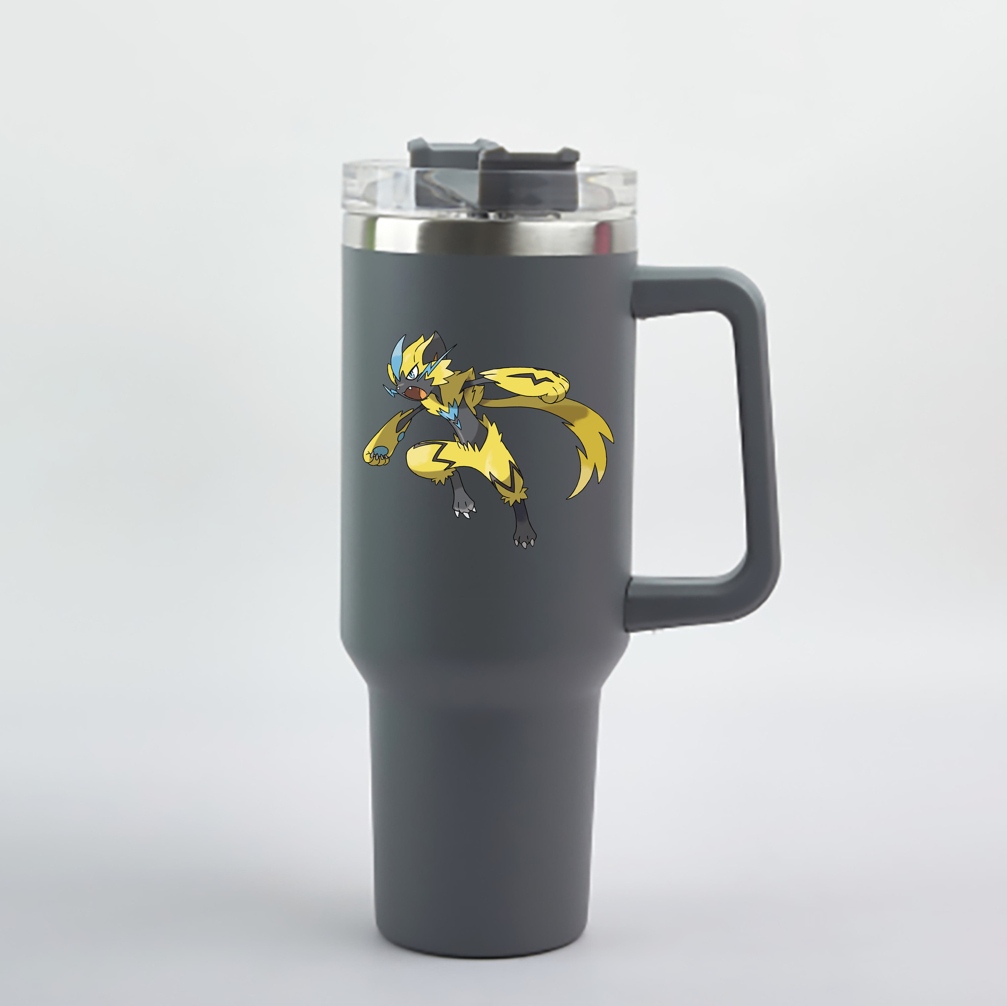 （画像用） ポケットモンスター Pokémon 1200mL車用タンブラー - クリスタルステッカー（プラスチックストロー付き）