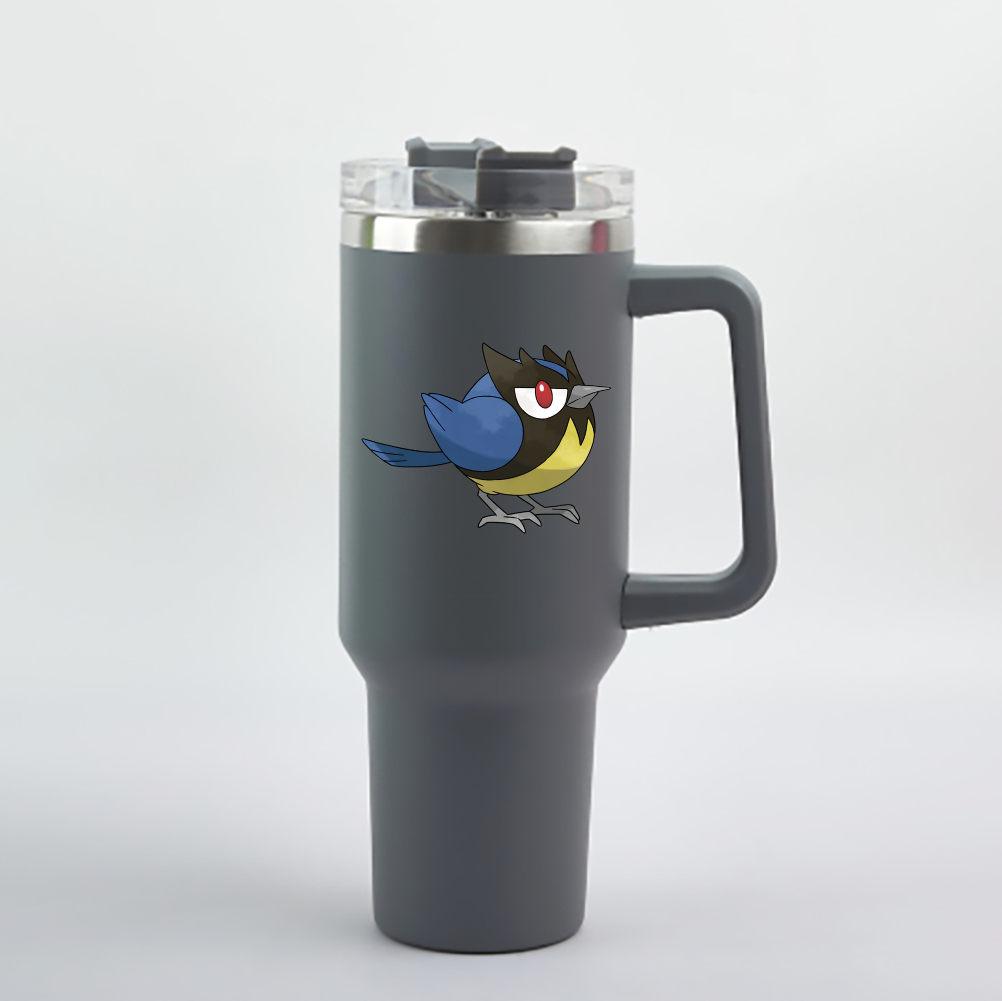 （画像用） ポケットモンスター Pokémon 1200mL車用タンブラー - クリスタルステッカー（プラスチックストロー付き）
