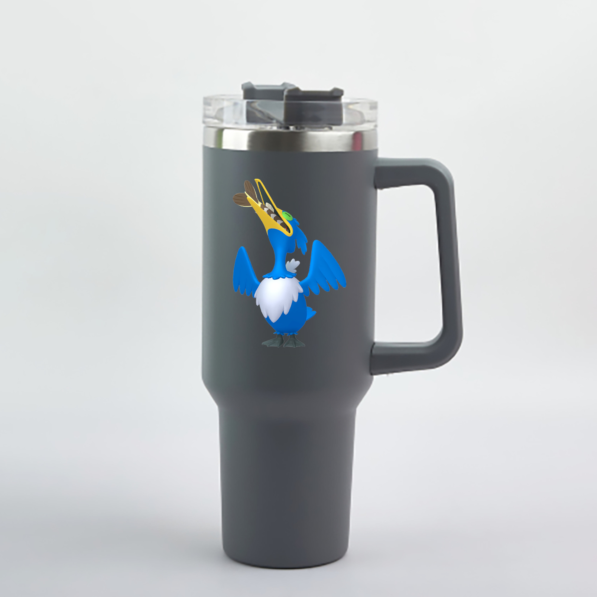 （画像用） ポケットモンスター Pokémon 1200mL車用タンブラー - クリスタルステッカー（プラスチックストロー付き）