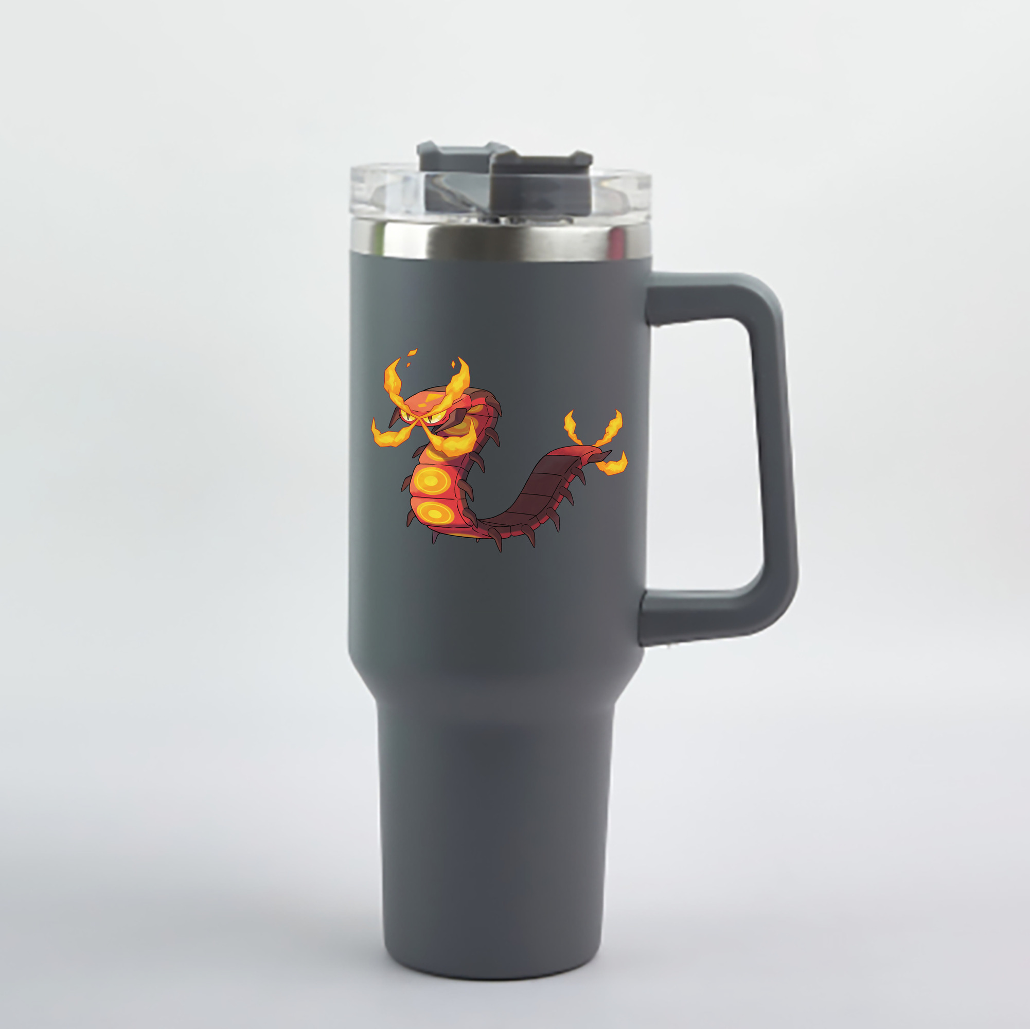 （画像用） ポケットモンスター Pokémon 1200mL車用タンブラー - クリスタルステッカー（プラスチックストロー付き）