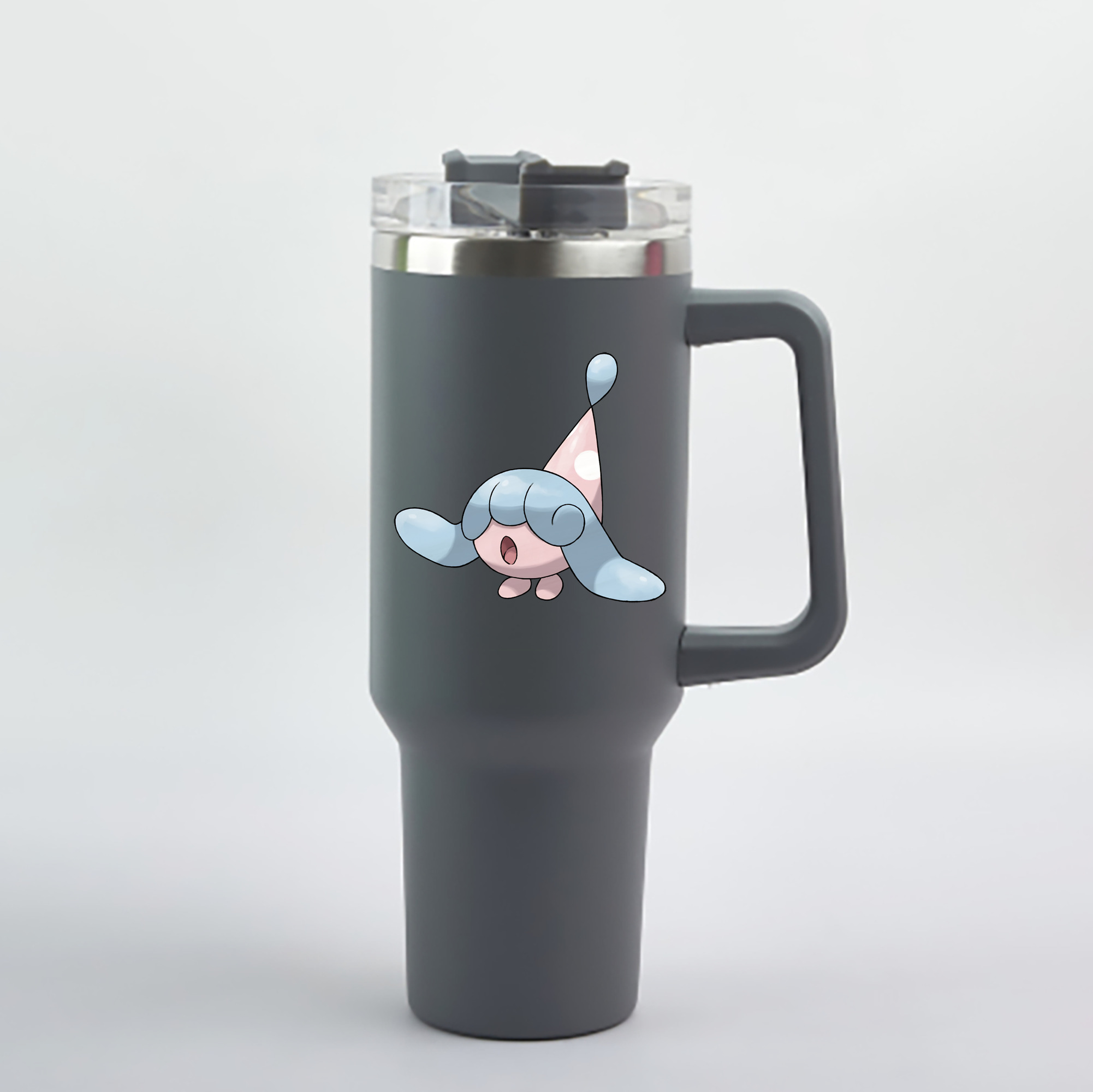 （画像用） ポケットモンスター Pokémon 1200mL車用タンブラー - クリスタルステッカー（プラスチックストロー付き）