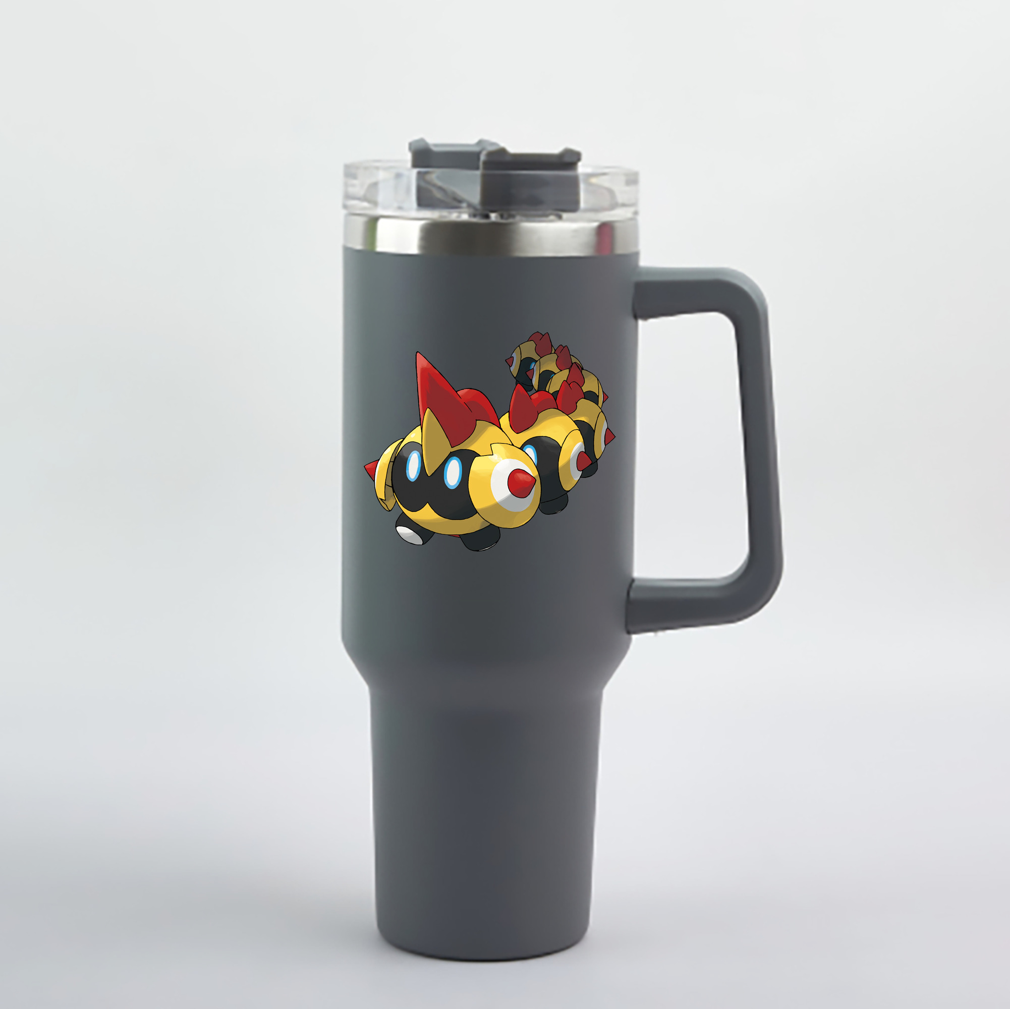 （画像用） ポケットモンスター Pokémon 1200mL車用タンブラー - クリスタルステッカー（プラスチックストロー付き）
