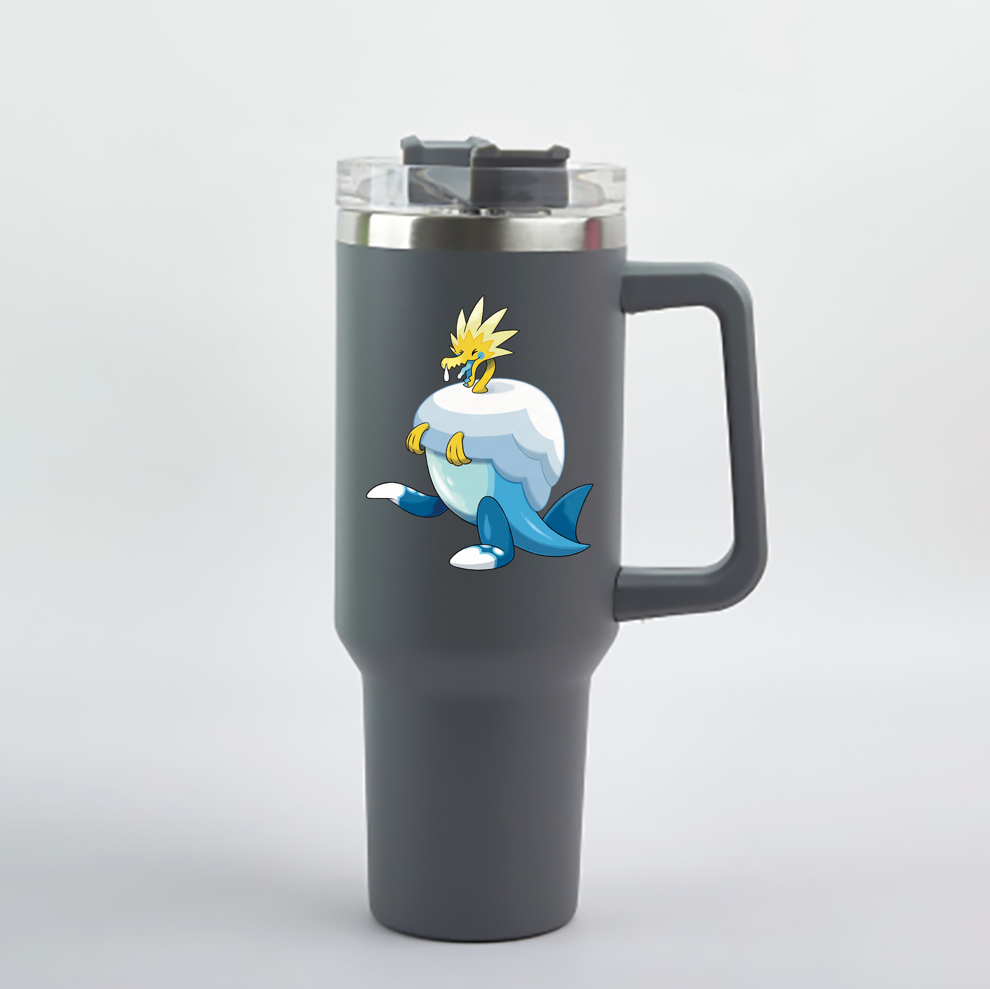 （画像用） ポケットモンスター Pokémon 1200mL車用タンブラー - クリスタルステッカー（プラスチックストロー付き）