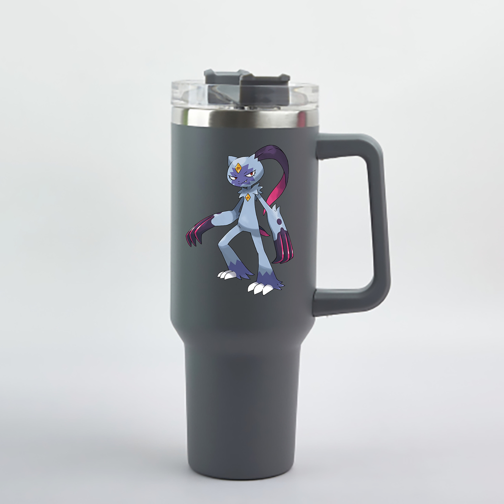 （画像用） ポケットモンスター Pokémon 1200mL車用タンブラー - クリスタルステッカー（プラスチックストロー付き）