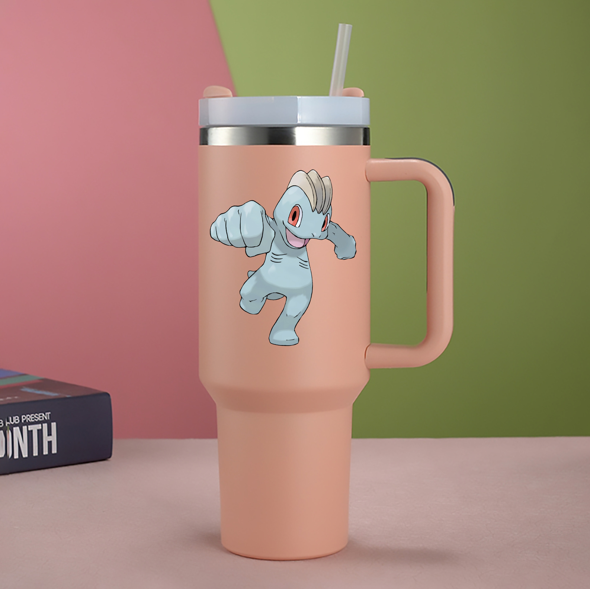 （画像用） ポケットモンスター Pokémon 1200mL車用タンブラー - クリスタルステッカー（プラスチックストロー付き）