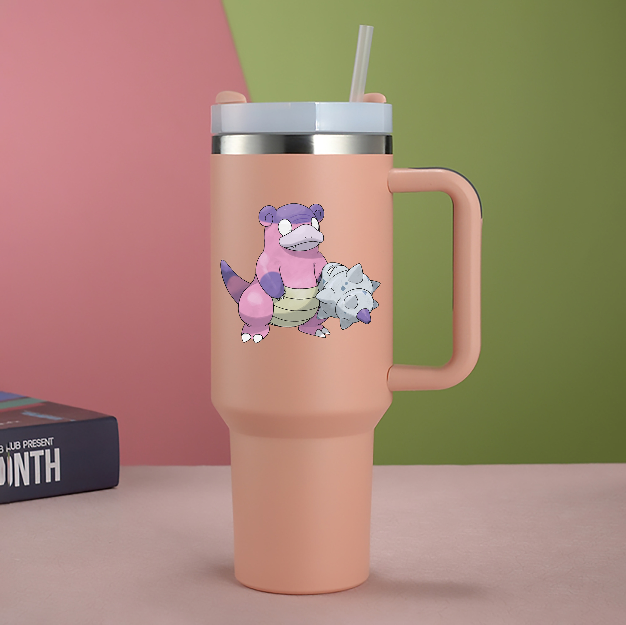 （画像用） ポケットモンスター Pokémon 1200mL車用タンブラー - クリスタルステッカー（プラスチックストロー付き）