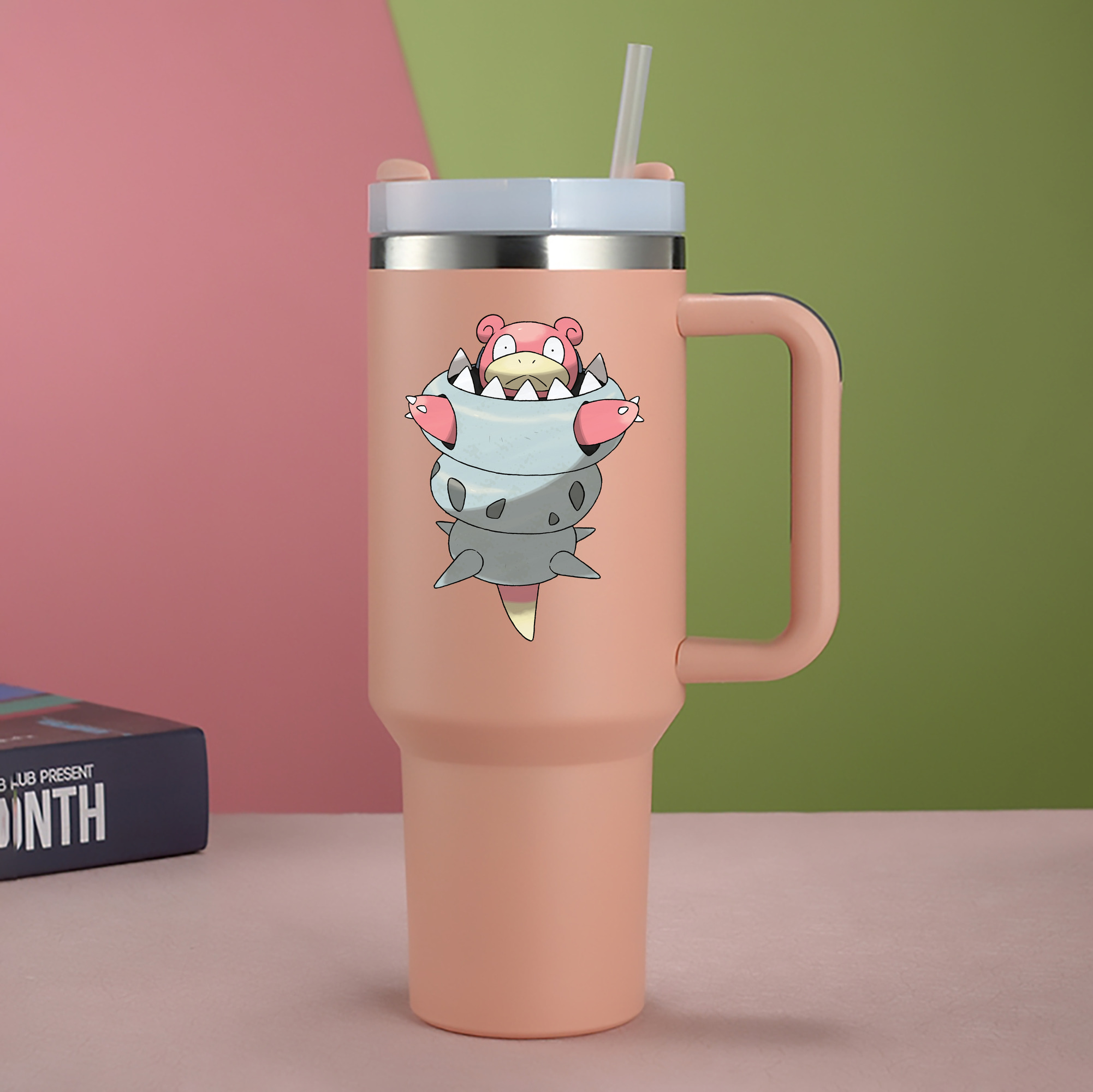 （画像用） ポケットモンスター Pokémon 1200mL車用タンブラー - クリスタルステッカー（プラスチックストロー付き）