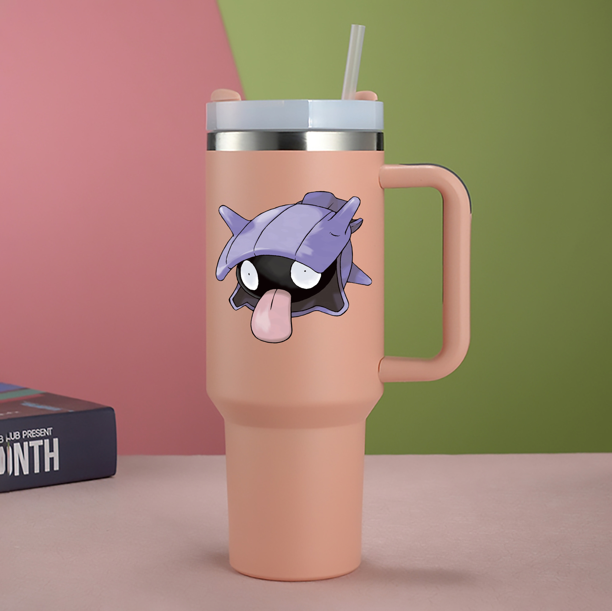 （画像用） ポケットモンスター Pokémon 1200mL車用タンブラー - クリスタルステッカー（プラスチックストロー付き）