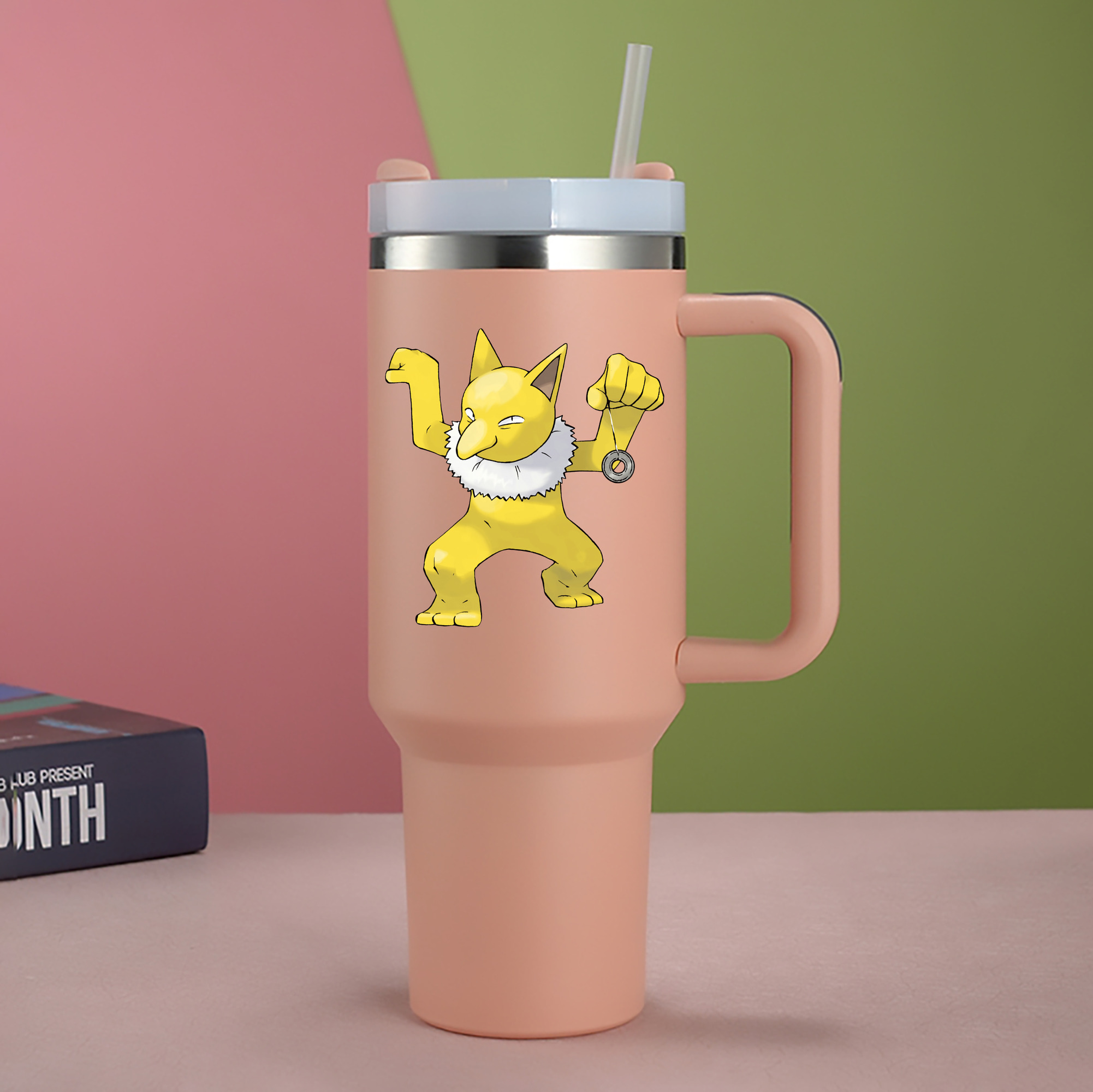 （画像用） ポケットモンスター Pokémon 1200mL車用タンブラー - クリスタルステッカー（プラスチックストロー付き）