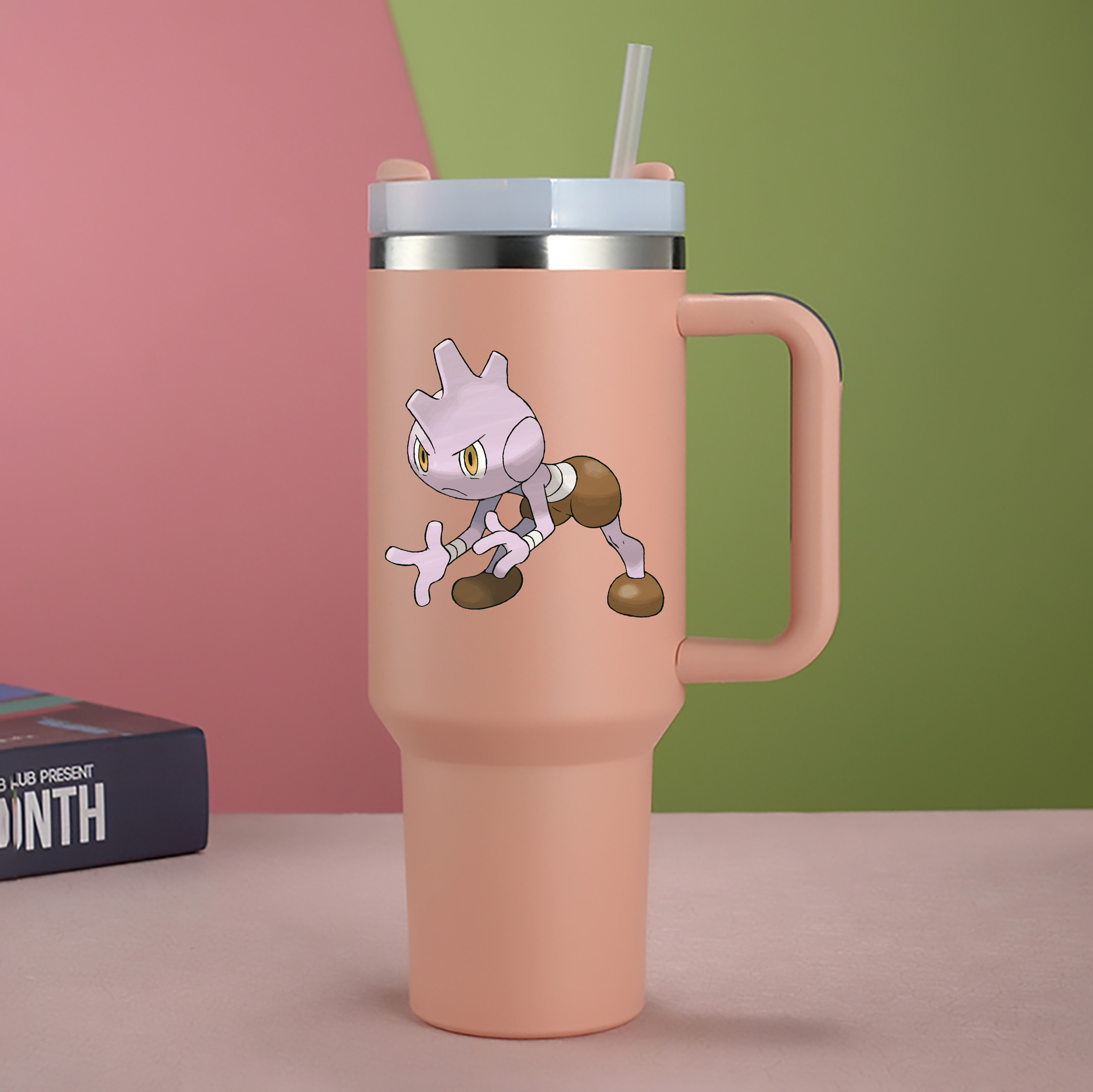 （画像用） ポケットモンスター Pokémon 1200mL車用タンブラー - クリスタルステッカー（プラスチックストロー付き）