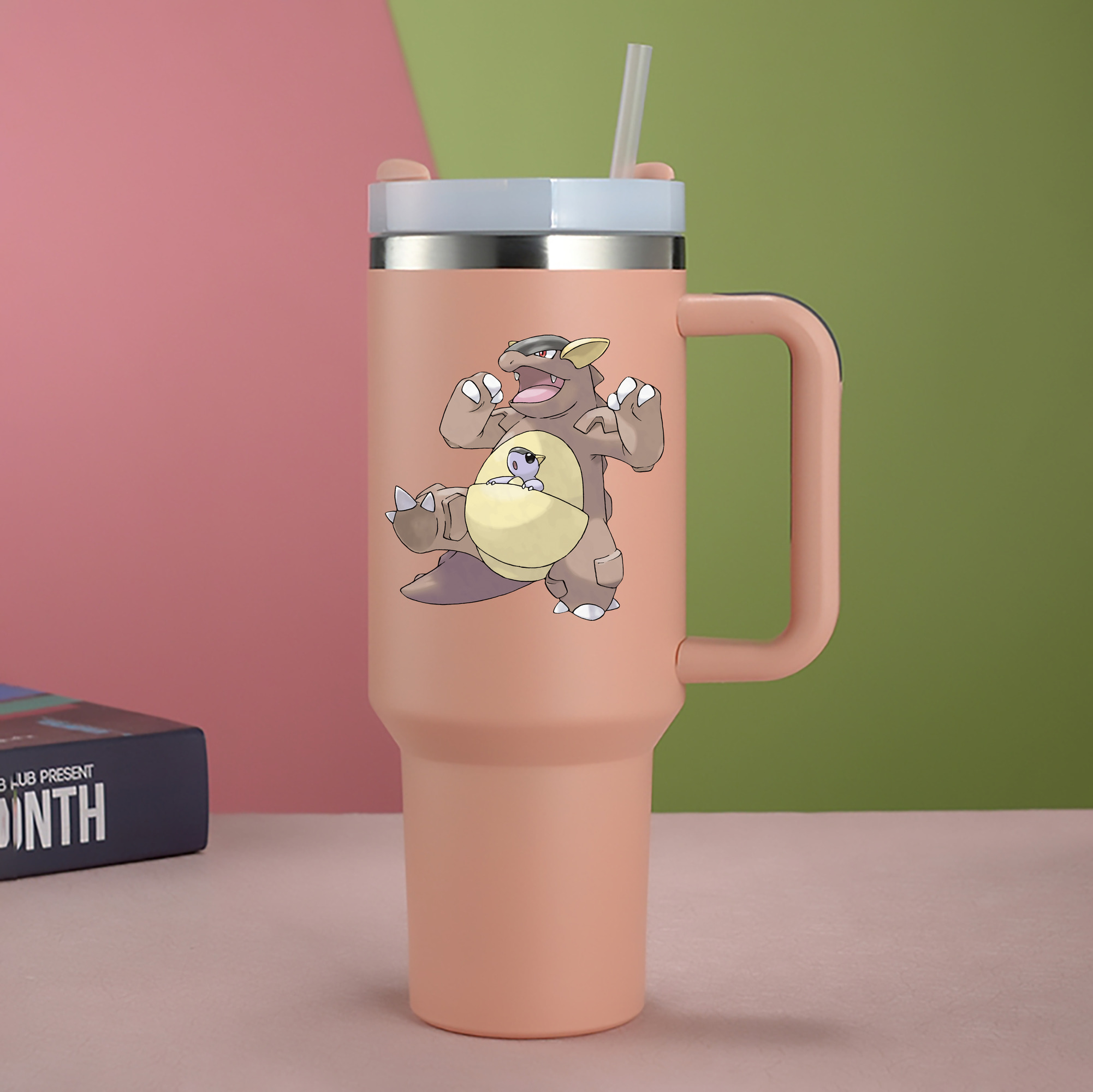 （画像用） ポケットモンスター Pokémon 1200mL車用タンブラー - クリスタルステッカー（プラスチックストロー付き）