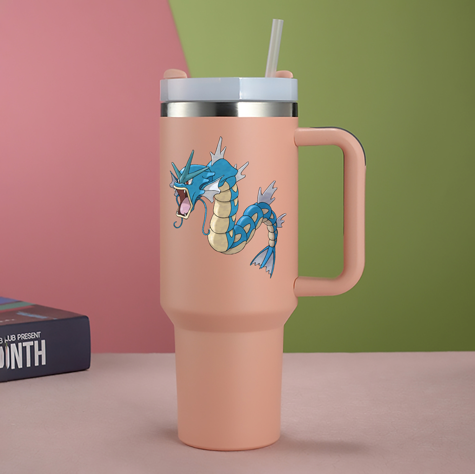 （画像用） ポケットモンスター Pokémon 1200mL車用タンブラー - クリスタルステッカー（プラスチックストロー付き）