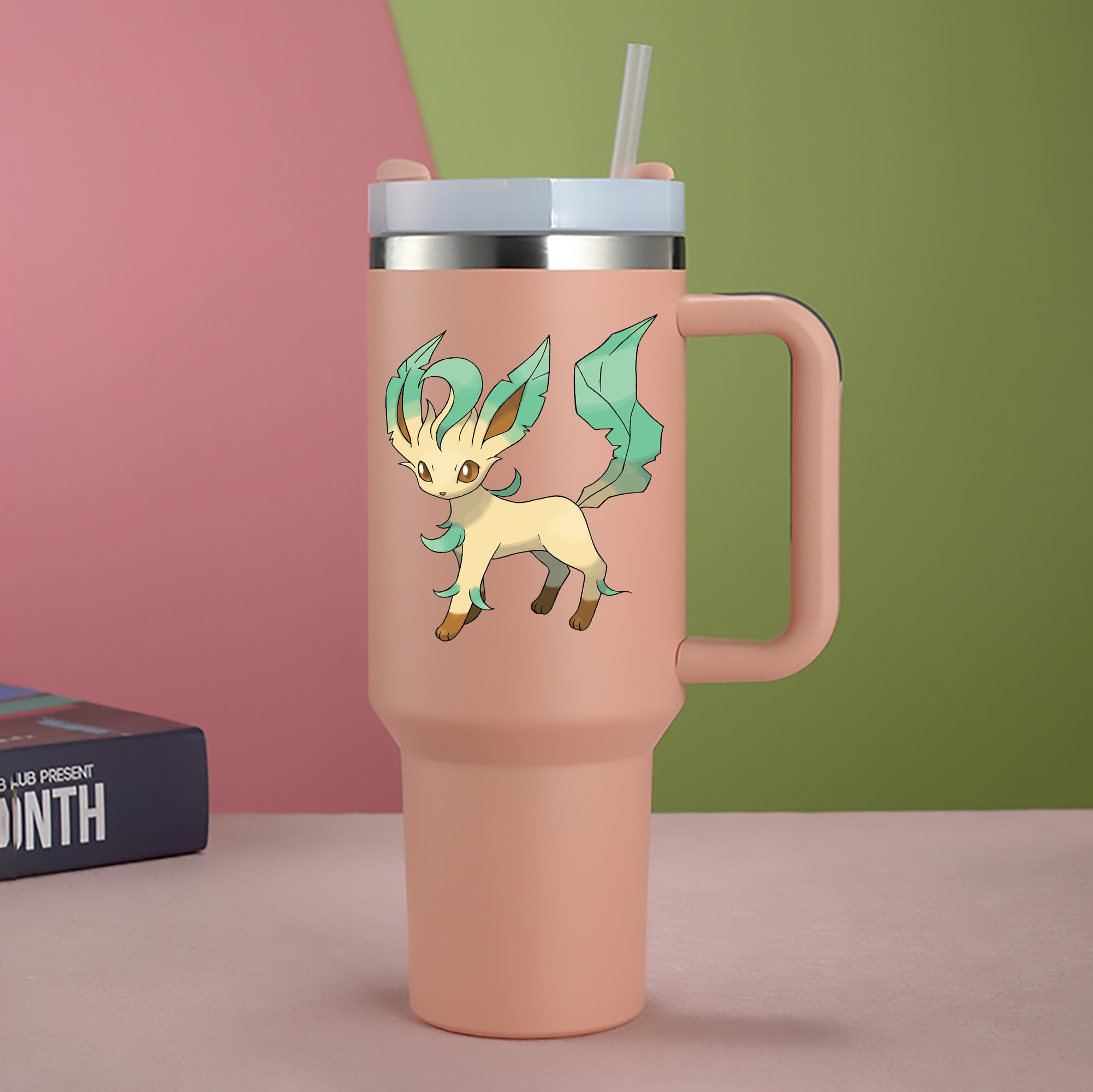 （画像用） ポケットモンスター Pokémon 1200mL車用タンブラー - クリスタルステッカー（プラスチックストロー付き）