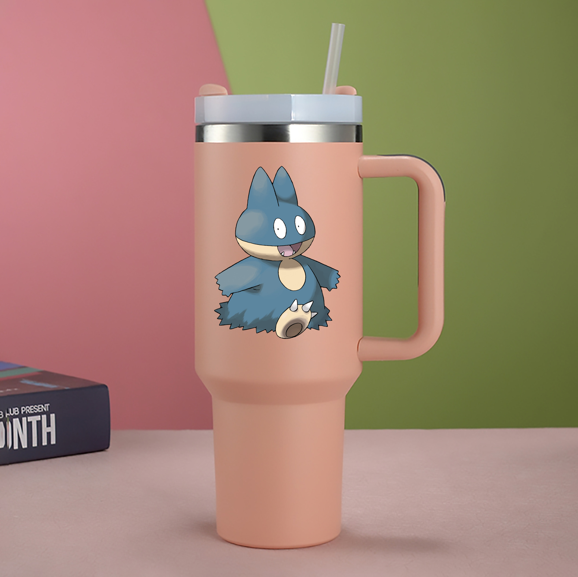 （画像用） ポケットモンスター Pokémon 1200mL車用タンブラー - クリスタルステッカー（プラスチックストロー付き）