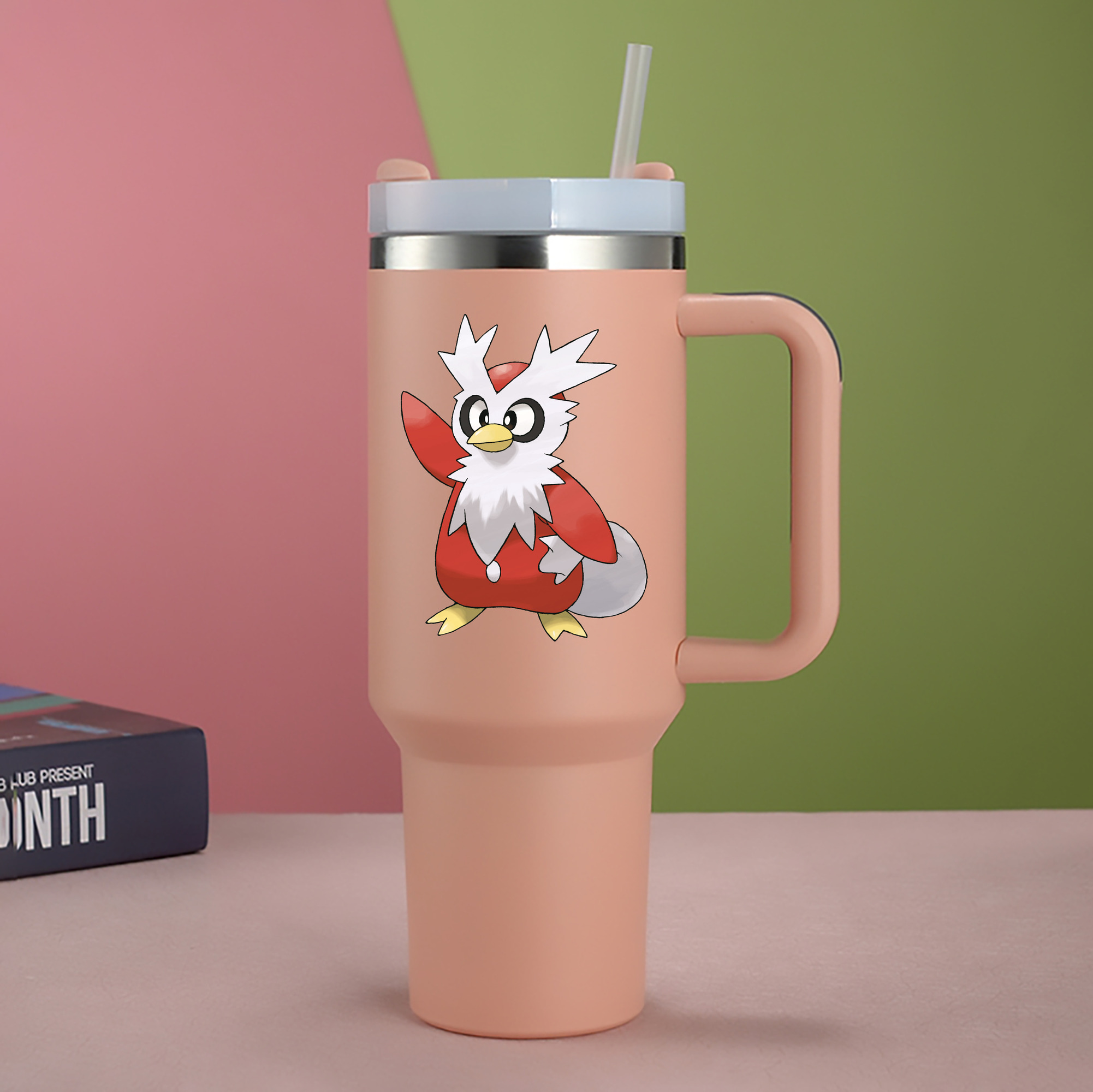 （画像用） ポケットモンスター Pokémon 1200mL車用タンブラー - クリスタルステッカー（プラスチックストロー付き）
