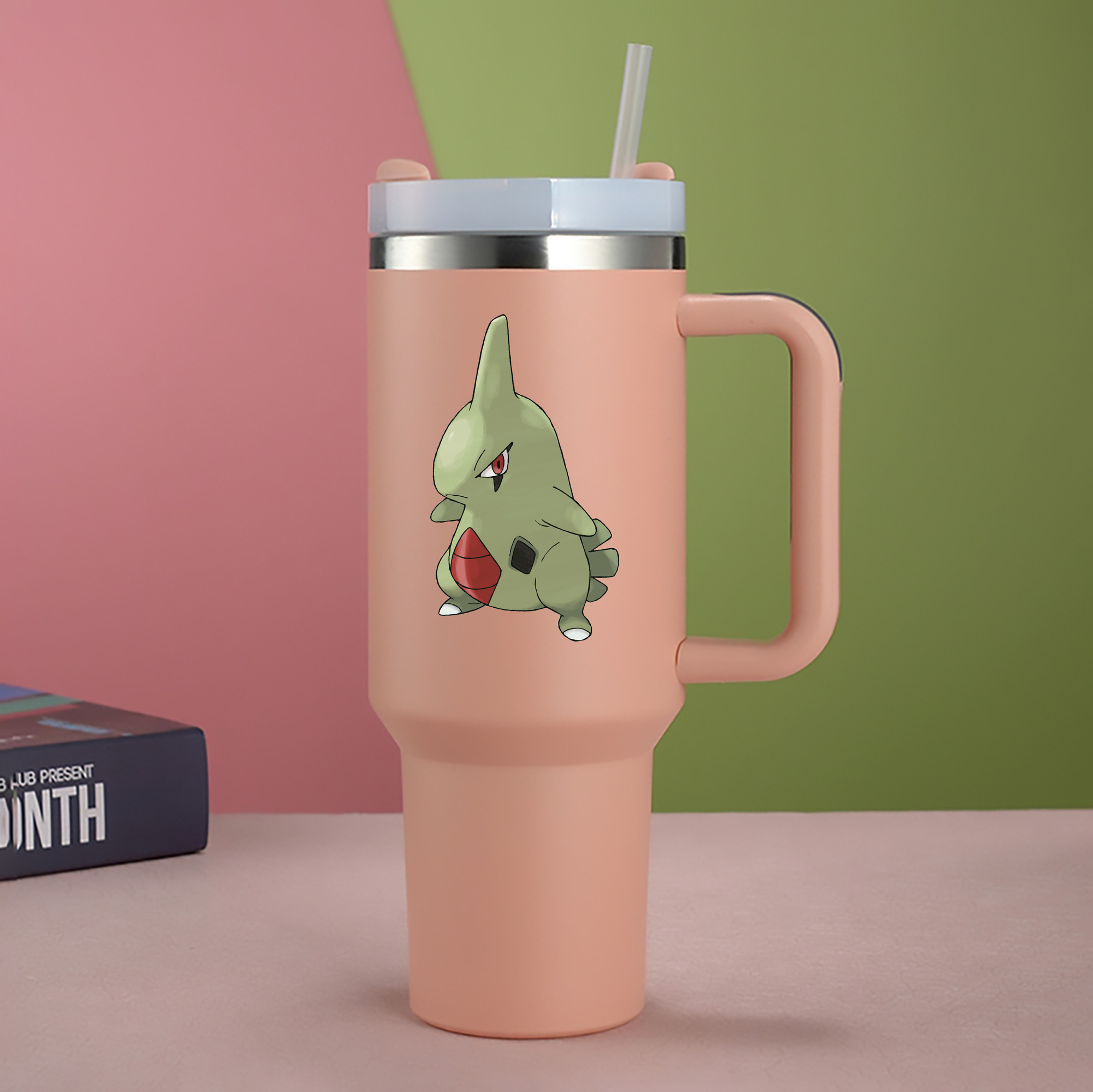 （画像用） ポケットモンスター Pokémon 1200mL車用タンブラー - クリスタルステッカー（プラスチックストロー付き）