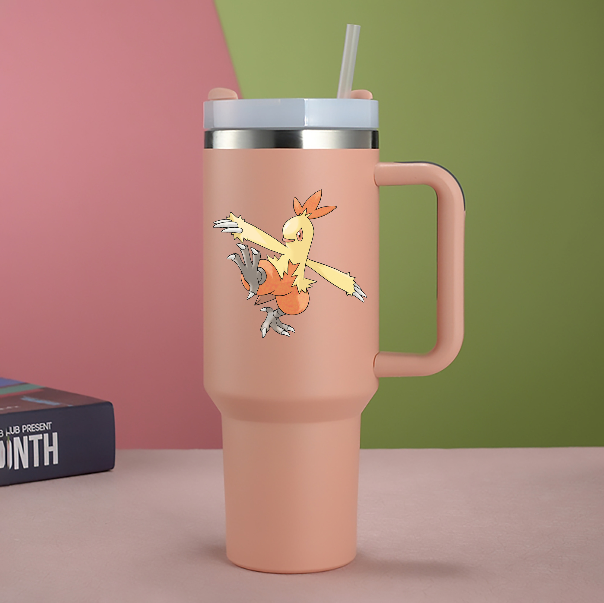 （画像用） ポケットモンスター Pokémon 1200mL車用タンブラー - クリスタルステッカー（プラスチックストロー付き）
