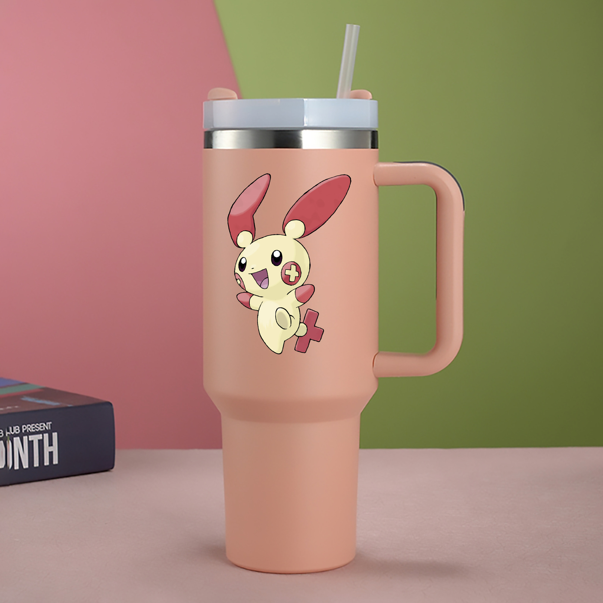 （画像用） ポケットモンスター Pokémon 1200mL車用タンブラー - クリスタルステッカー（プラスチックストロー付き）