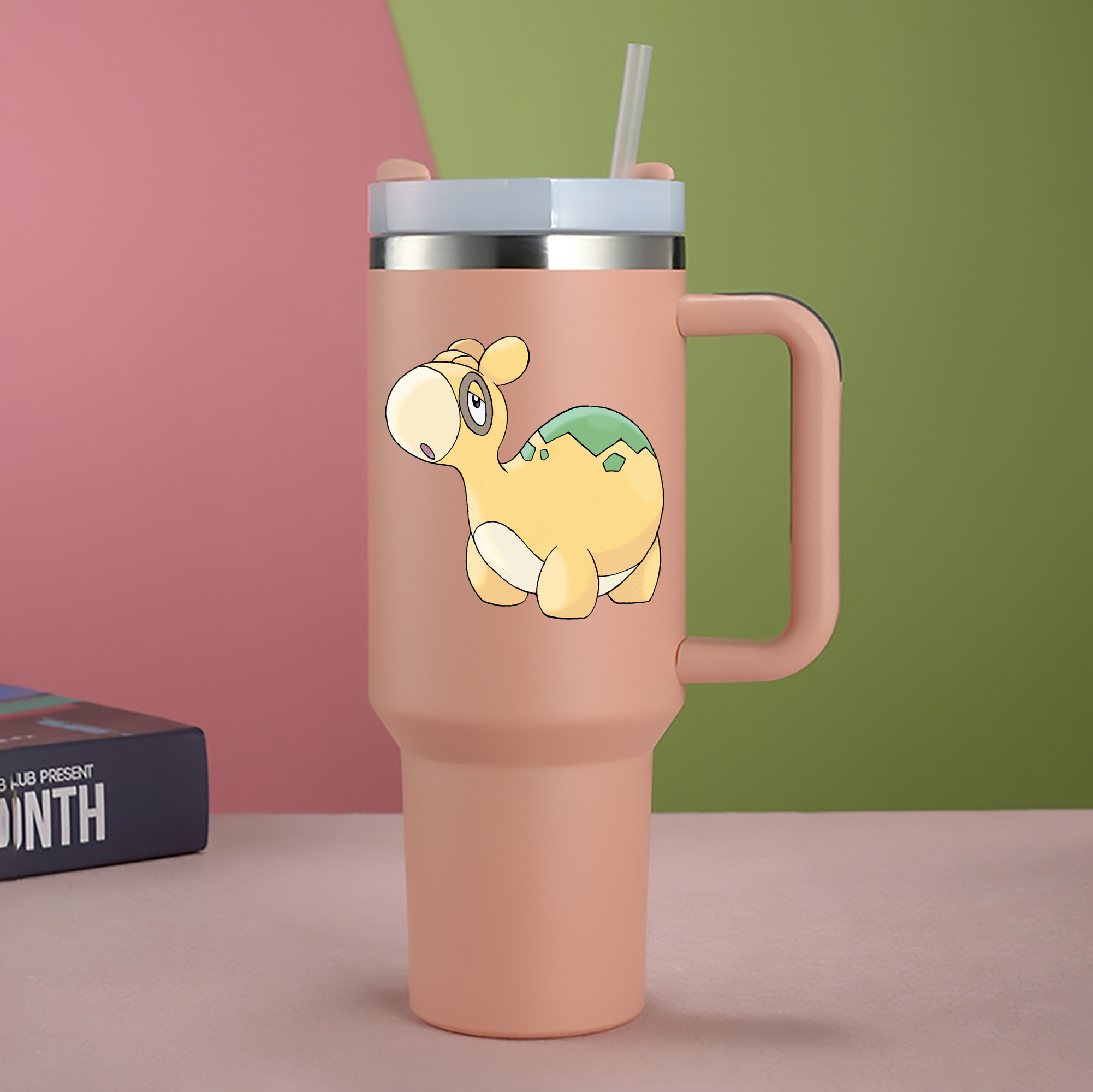 （画像用） ポケットモンスター Pokémon 1200mL車用タンブラー - クリスタルステッカー（プラスチックストロー付き）