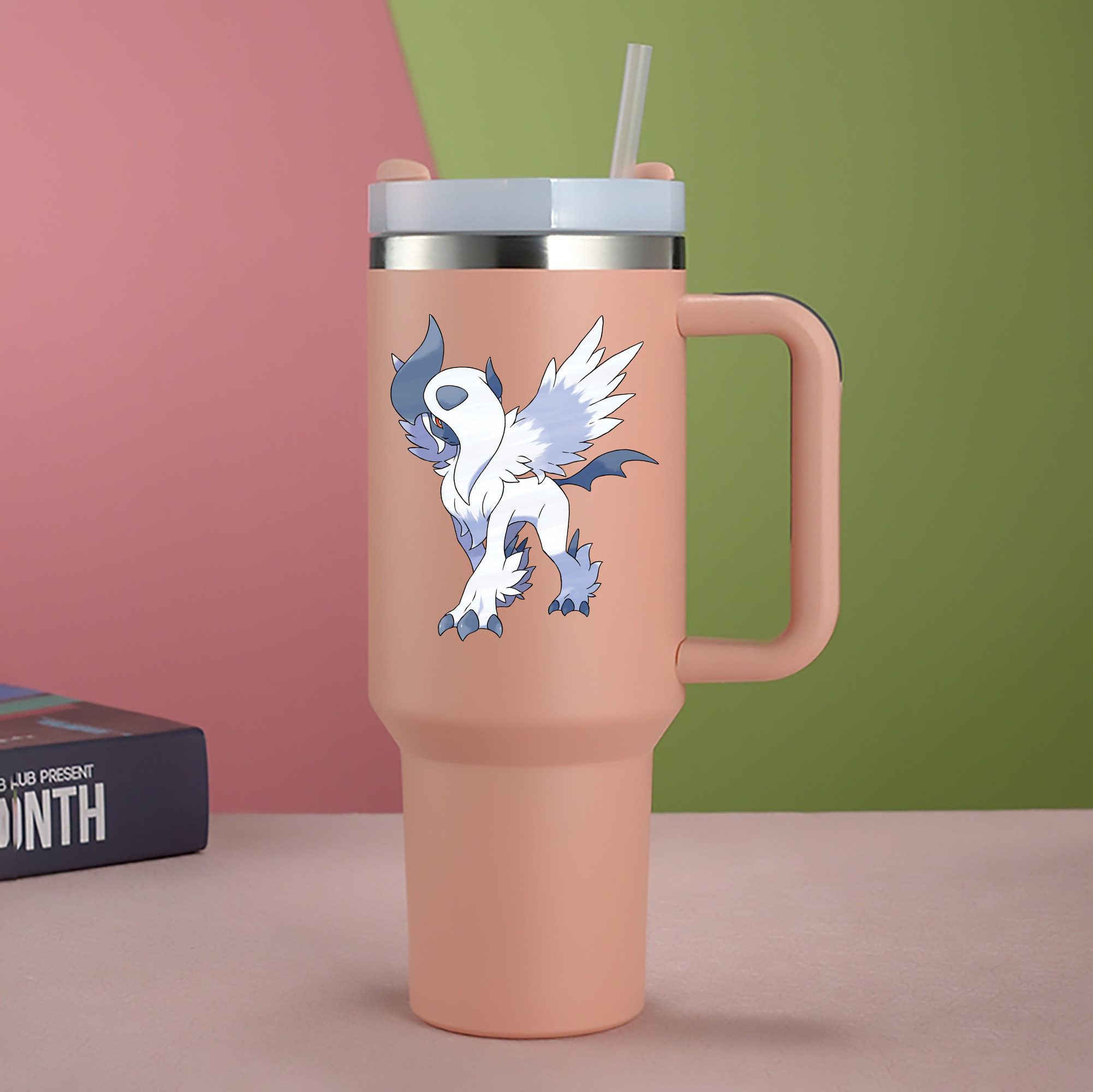 （画像用） ポケットモンスター Pokémon 1200mL車用タンブラー - クリスタルステッカー（プラスチックストロー付き）